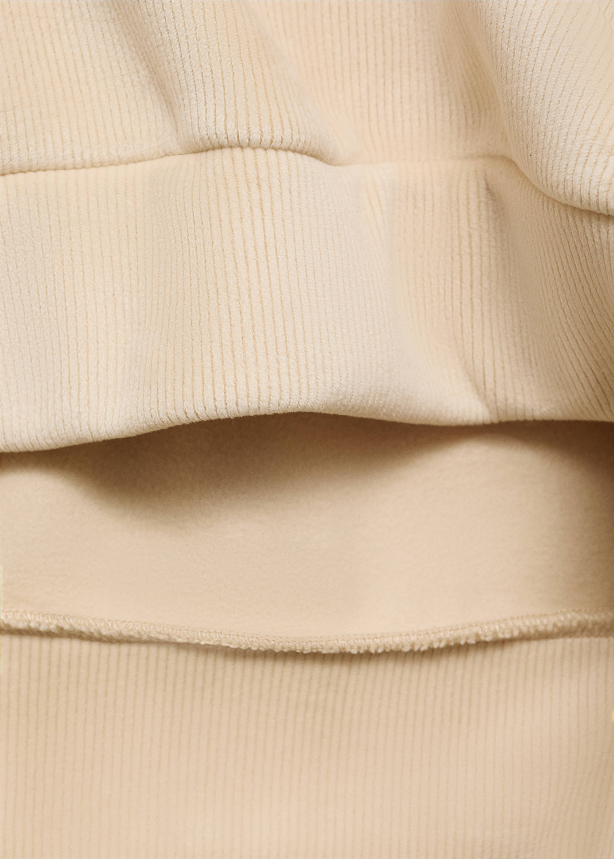 Sudadera capucha pana - Detalle del artículo 0, Crudo. Ref: 77027929-00.