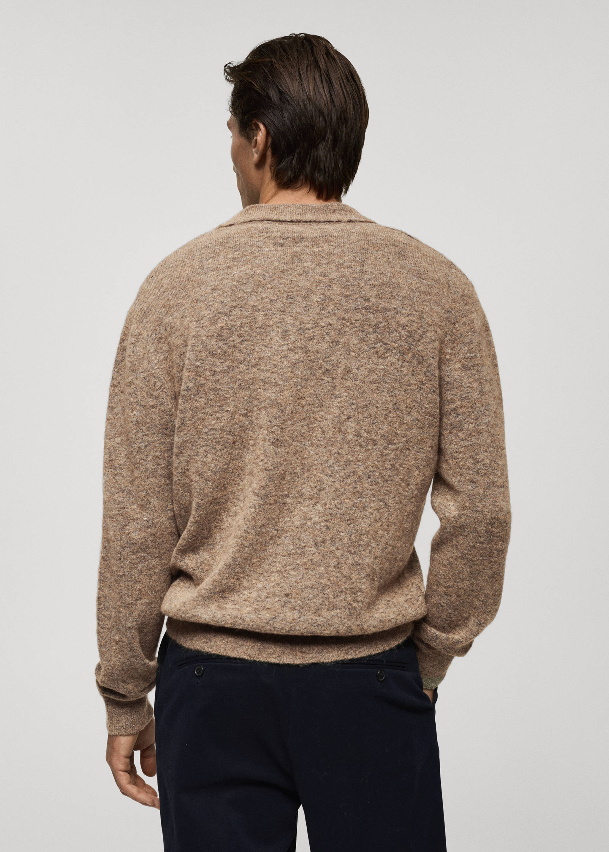Alpaca and wool-blend polo sweater - Reverse of the article