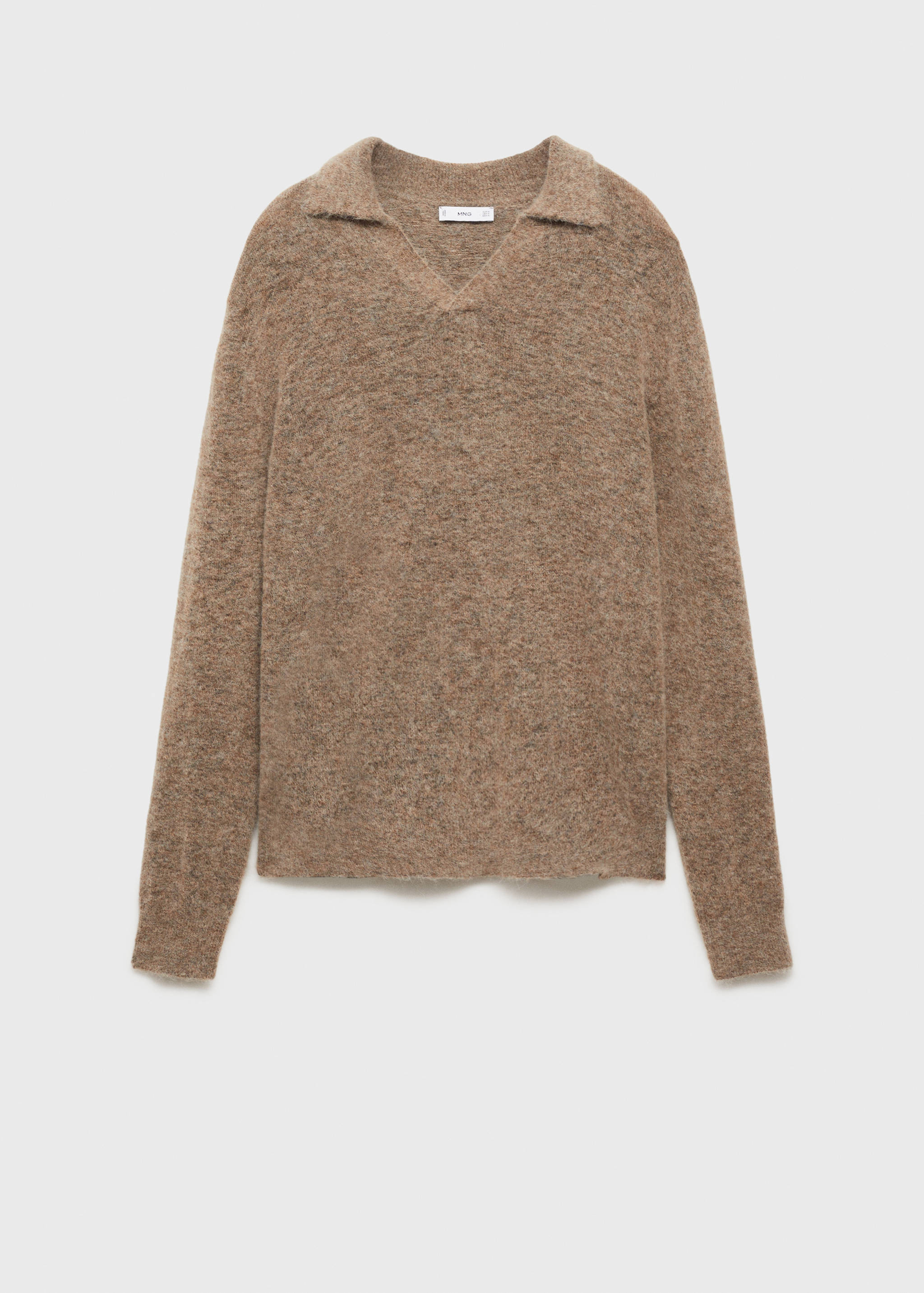 Alpaca and wool-blend polo sweater - Article without model