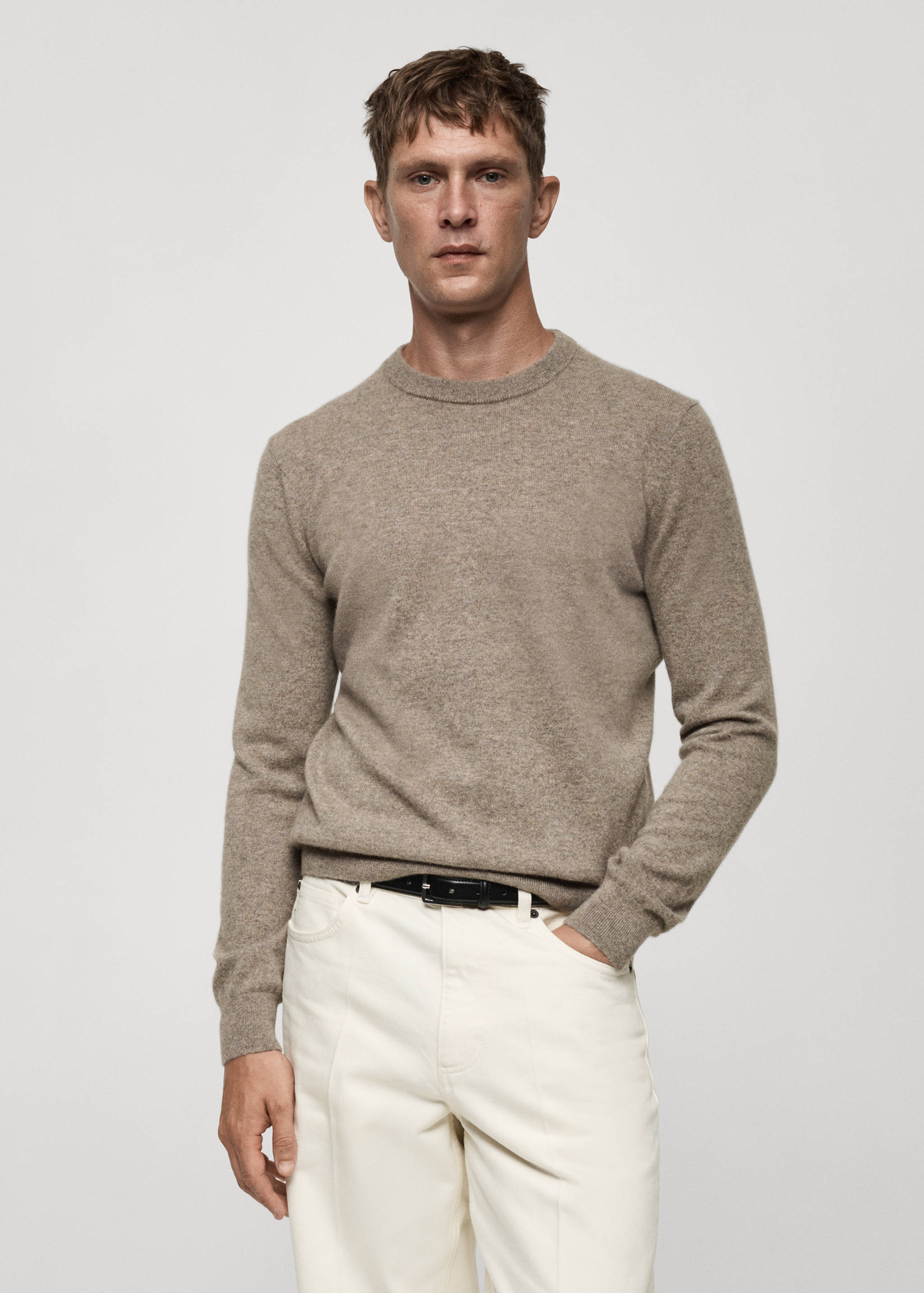 100% cashmere regular-fit sweater - Medium plane
