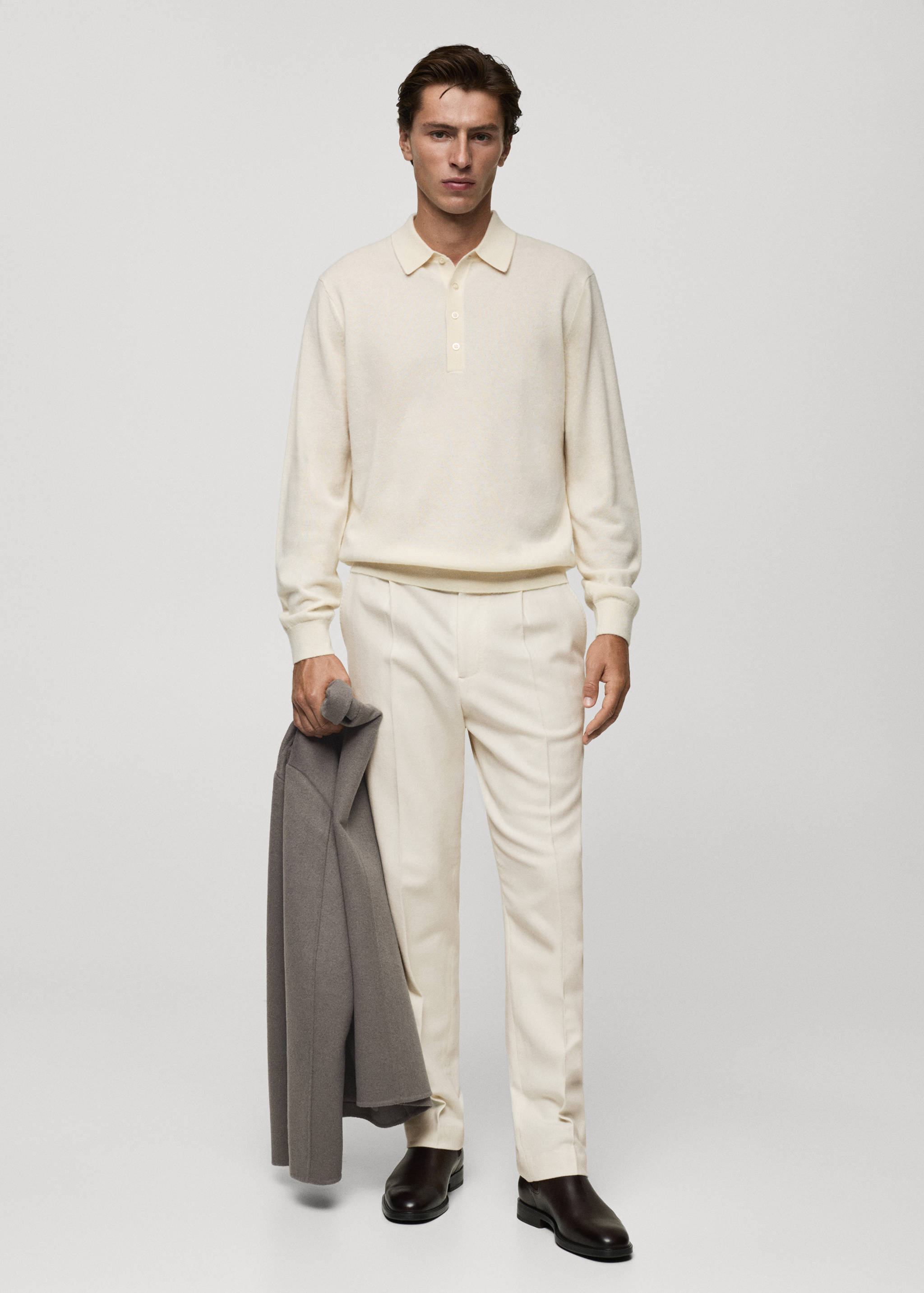 100% cashmere polo sweater - General plane