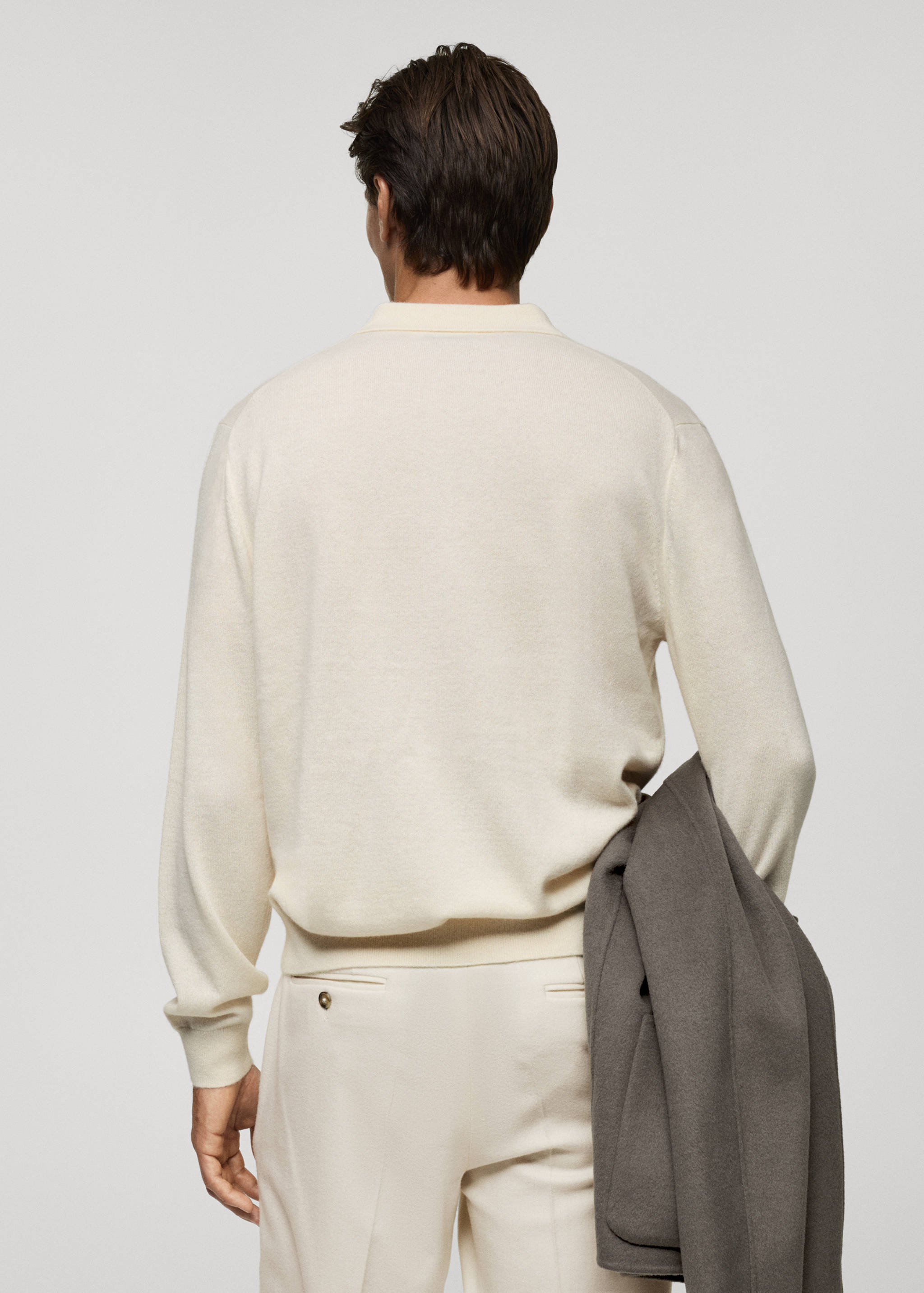 100% cashmere polo sweater - Reverse of the article