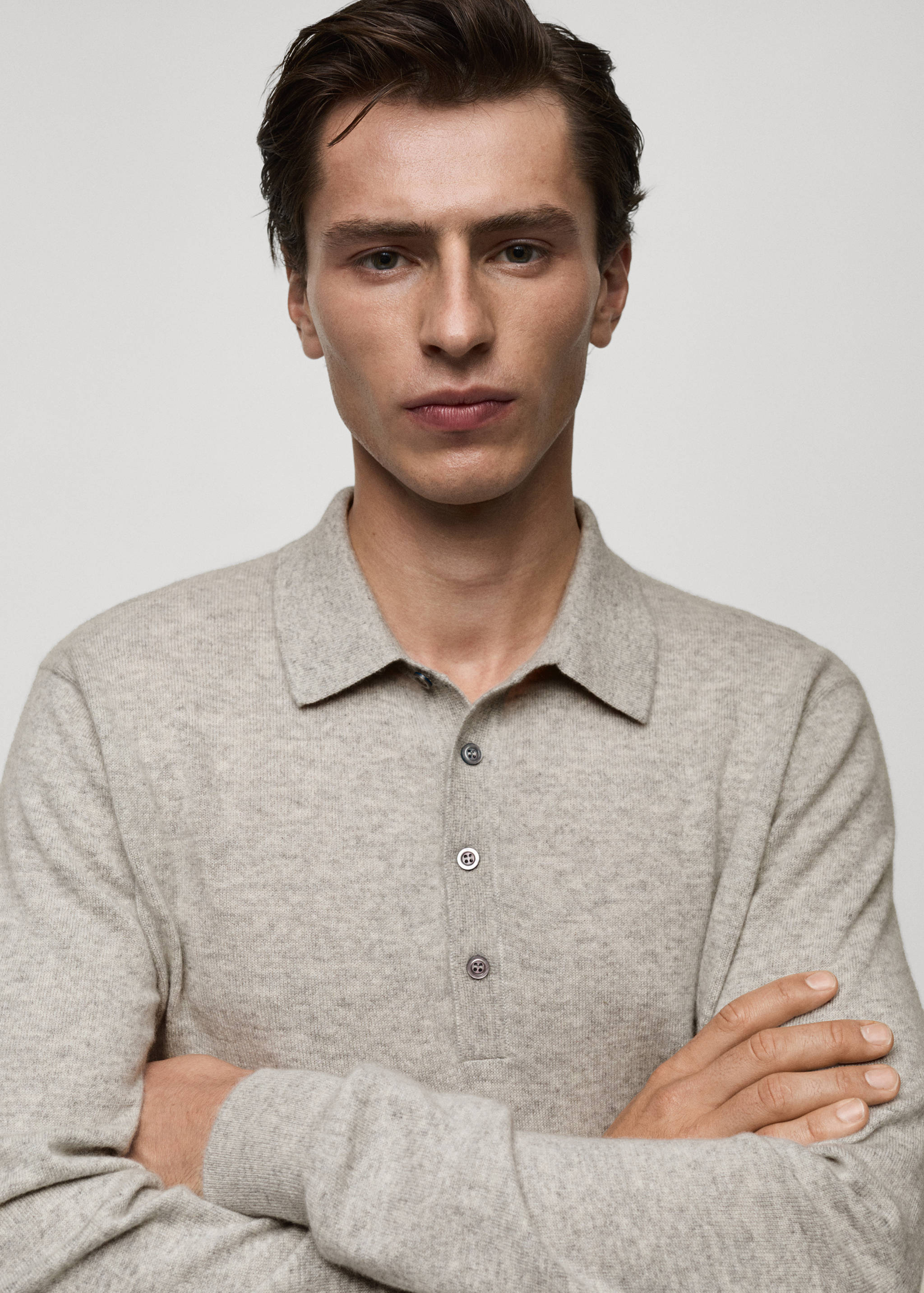 100% cashmere polo sweater - Details of the article 1