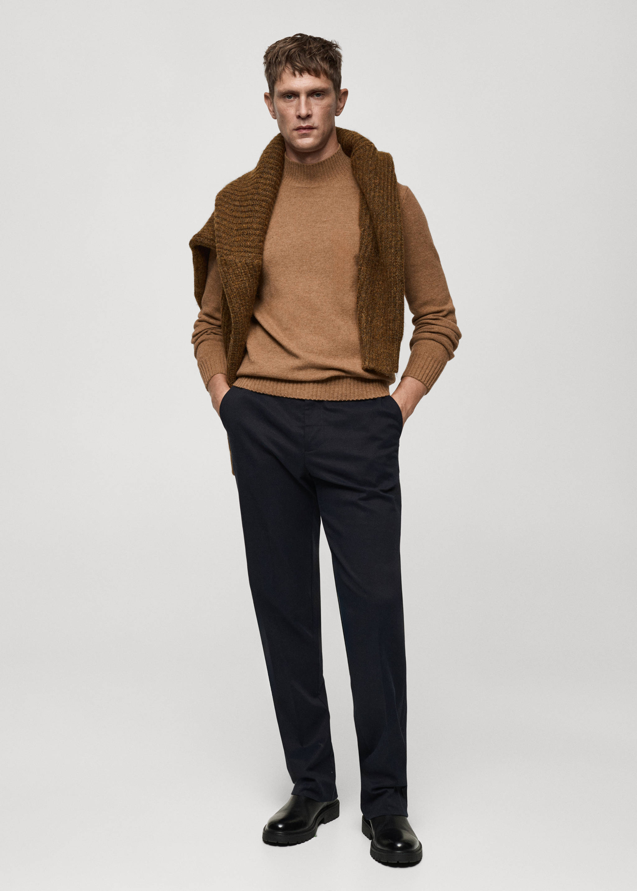 Pull-over laine col montant - Plan général