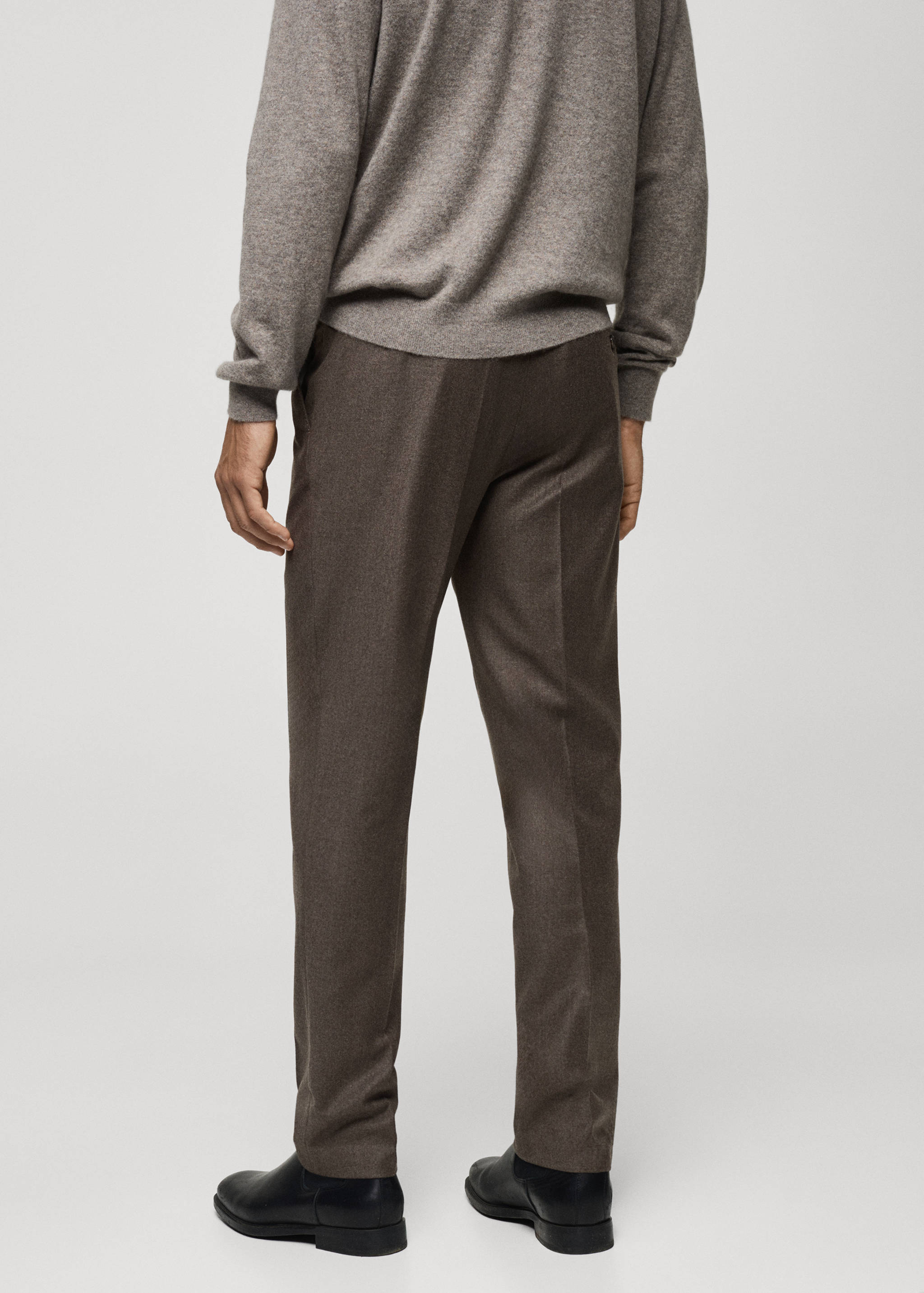 Pantalon costume flanelle 100 % laine italienne - Verso de l’article