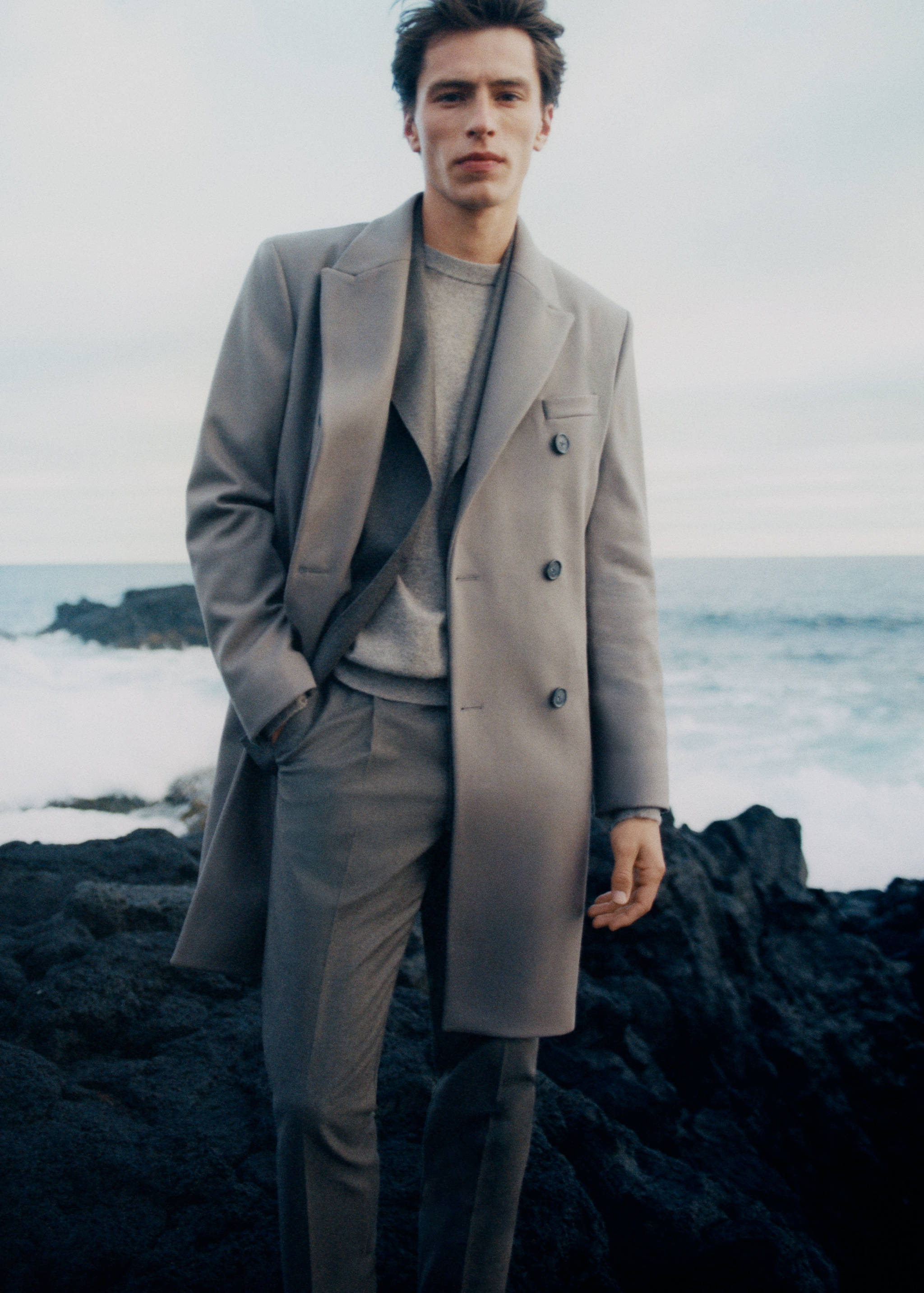 100%意大利纯羊毛法兰绒西装裤 - null