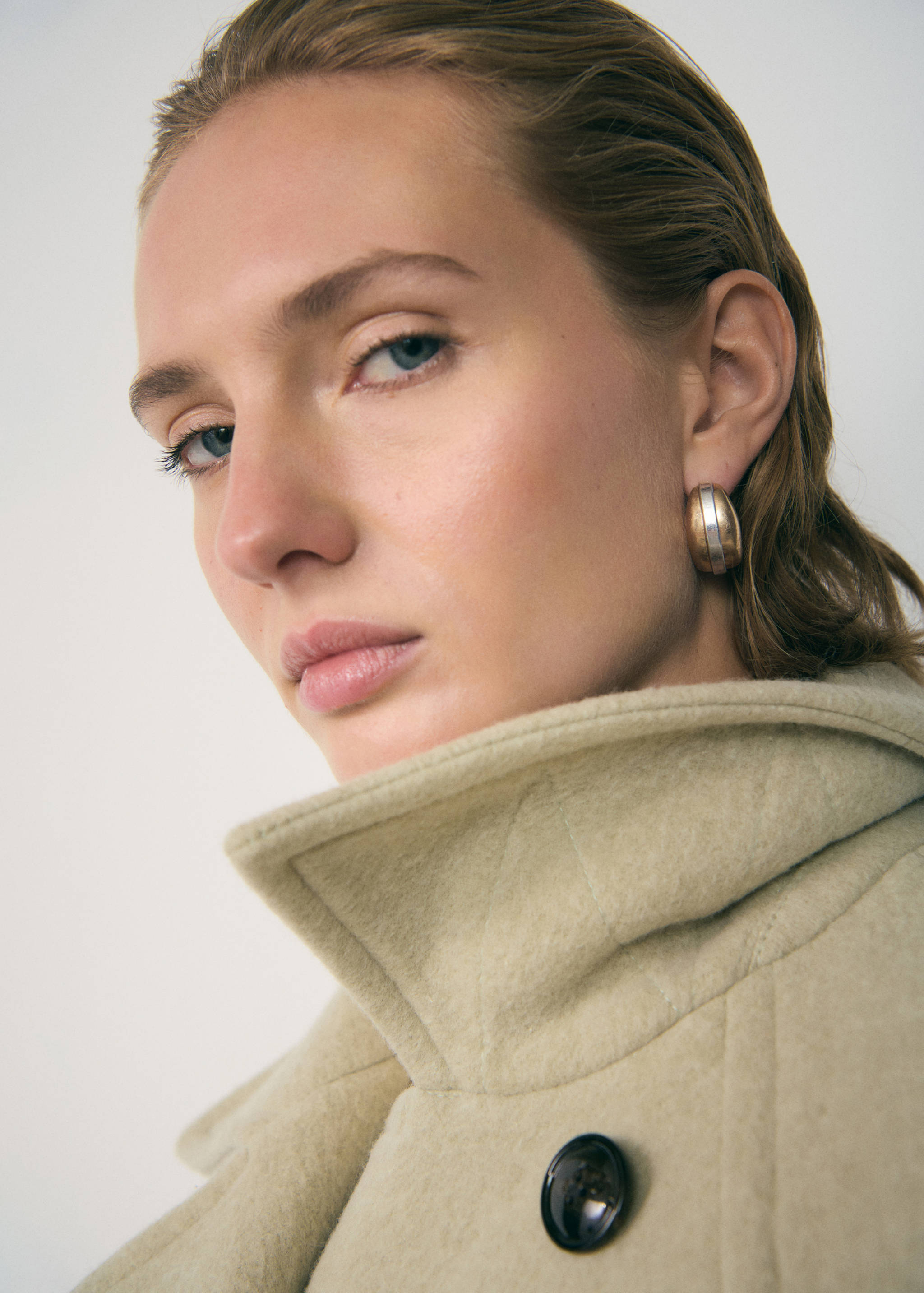 Two-tone hoop earrings - General plane