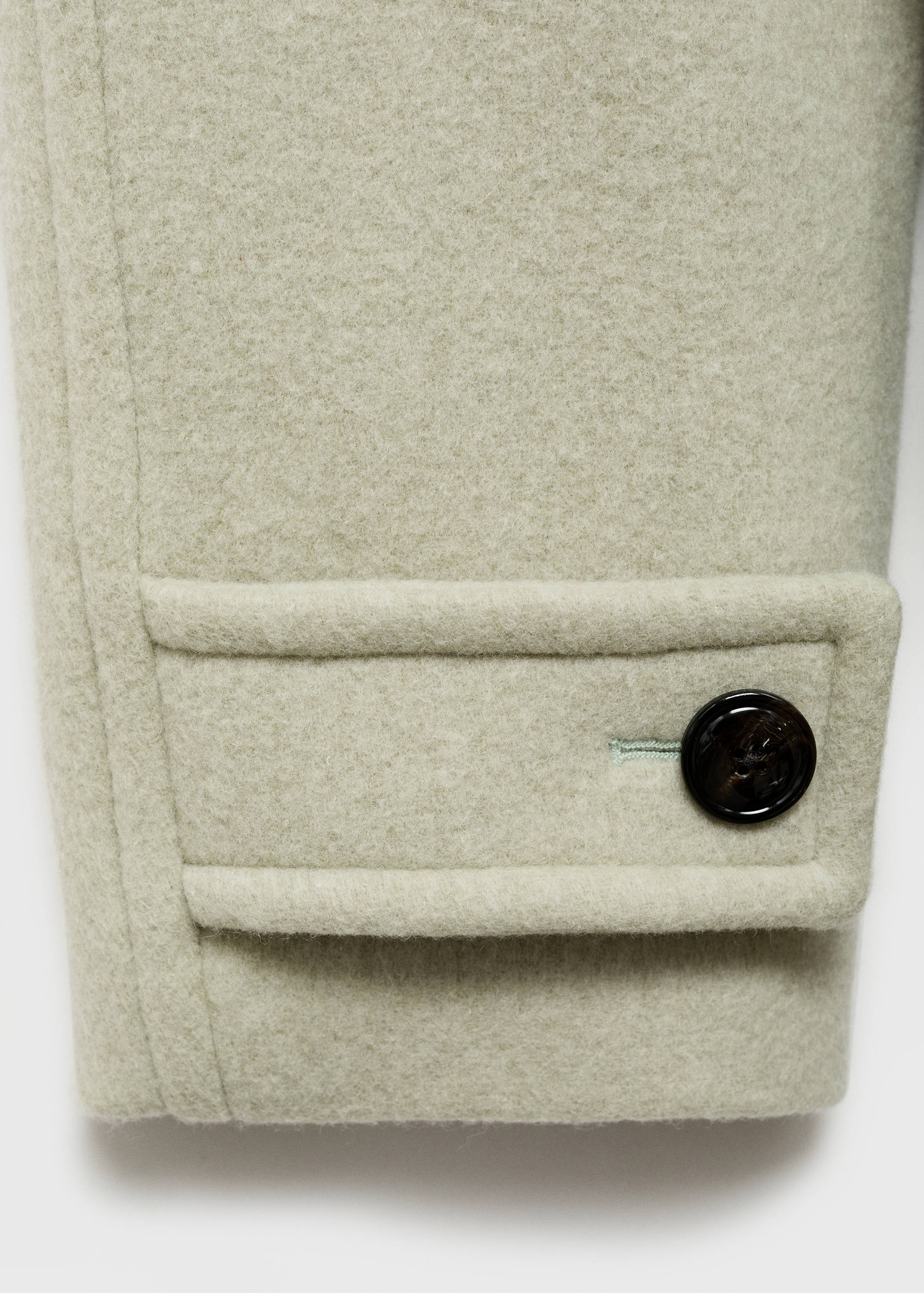 Woollen coat with belt - Details of the article 0