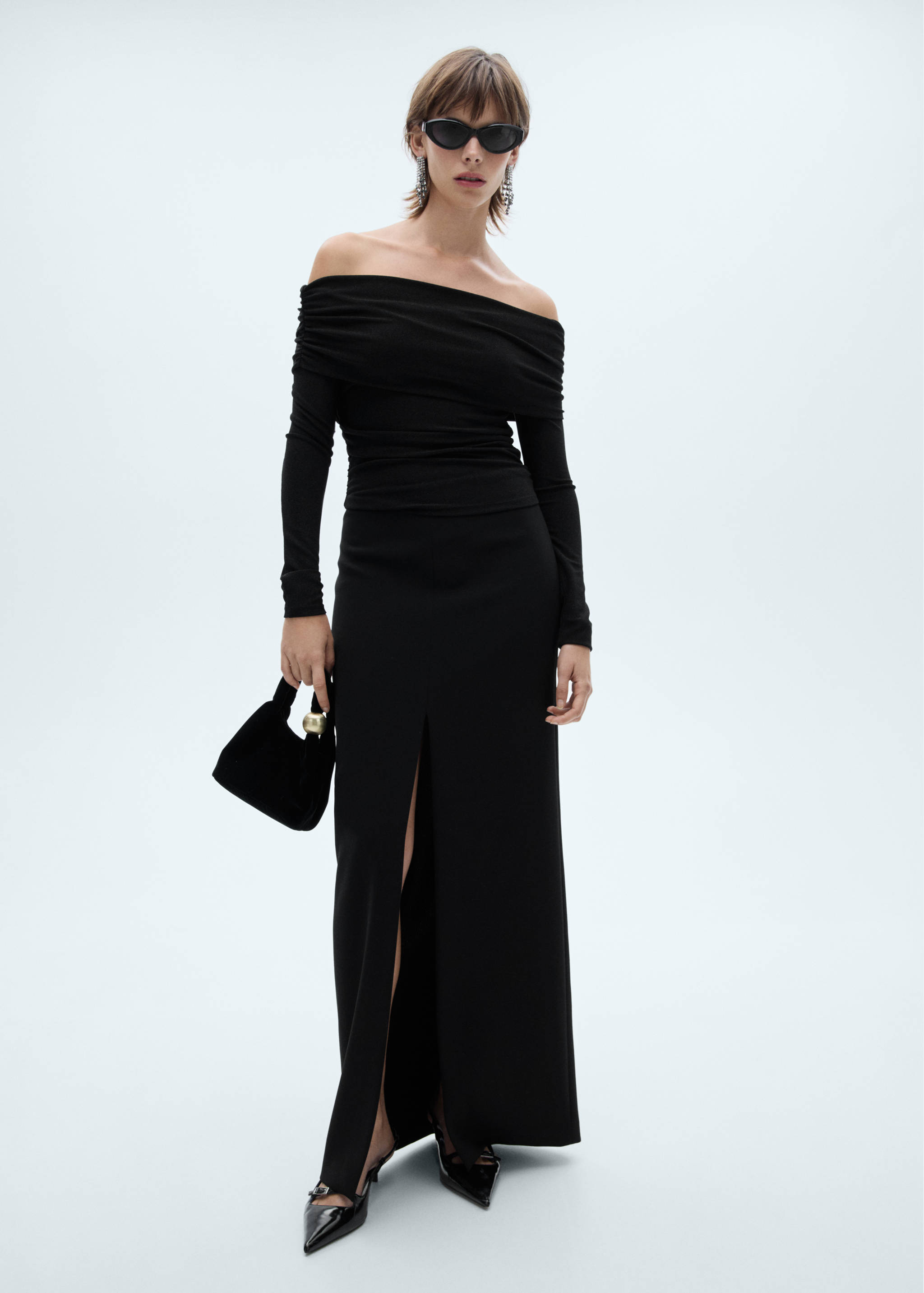 Top Lurex épaules dénudées - Plan général