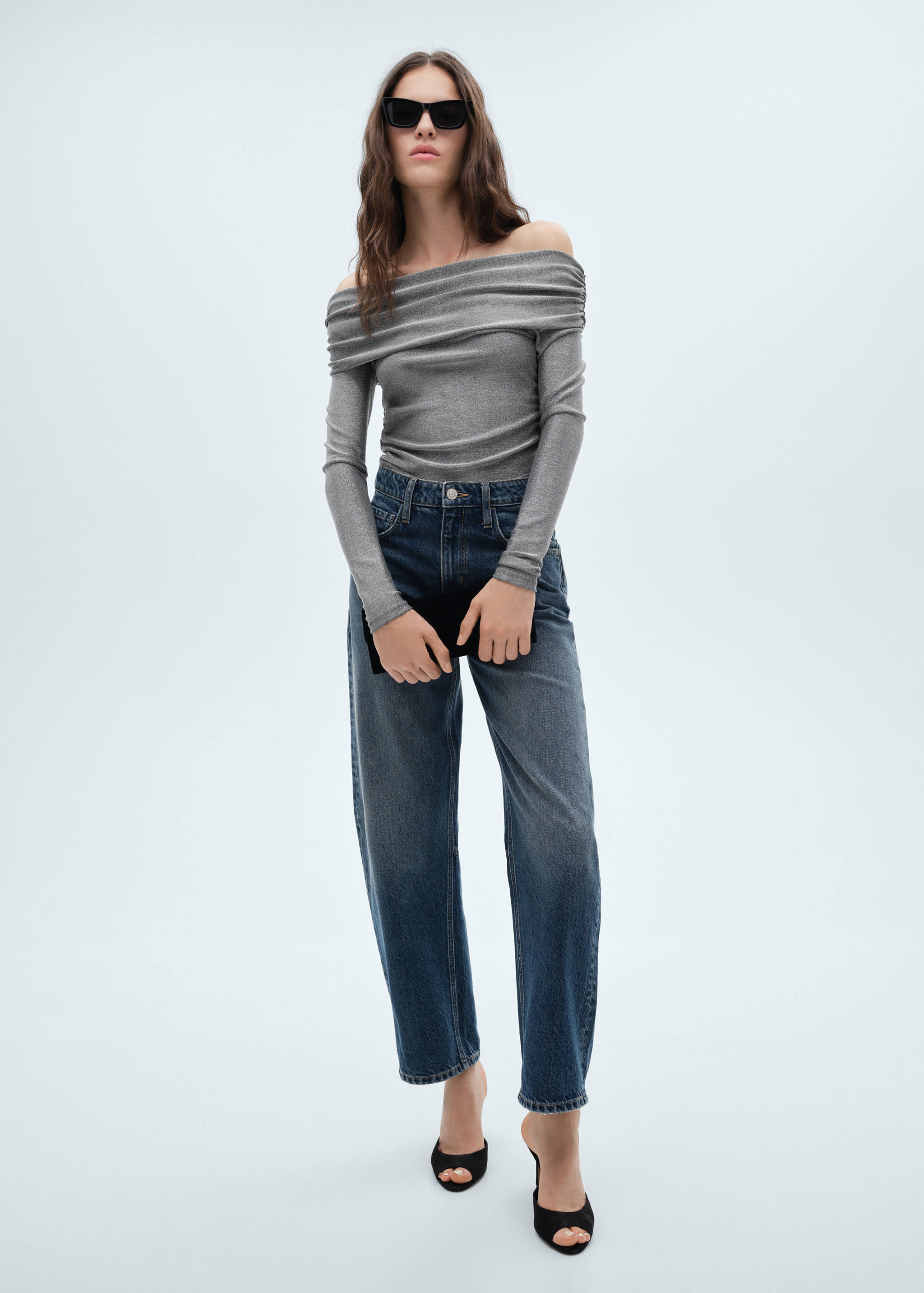 Top Lurex épaules dénudées - Plan général