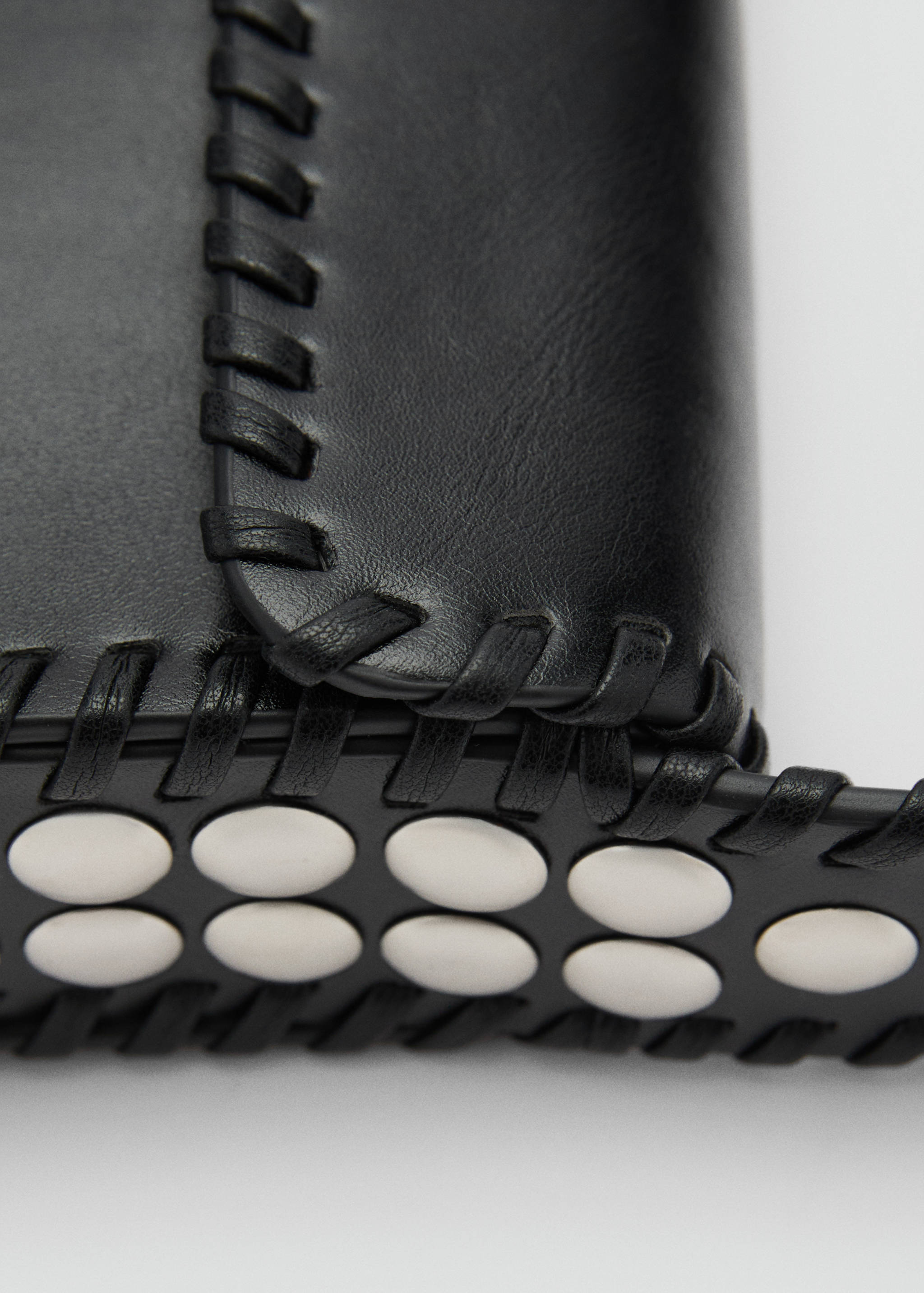 铆钉手提包 - null