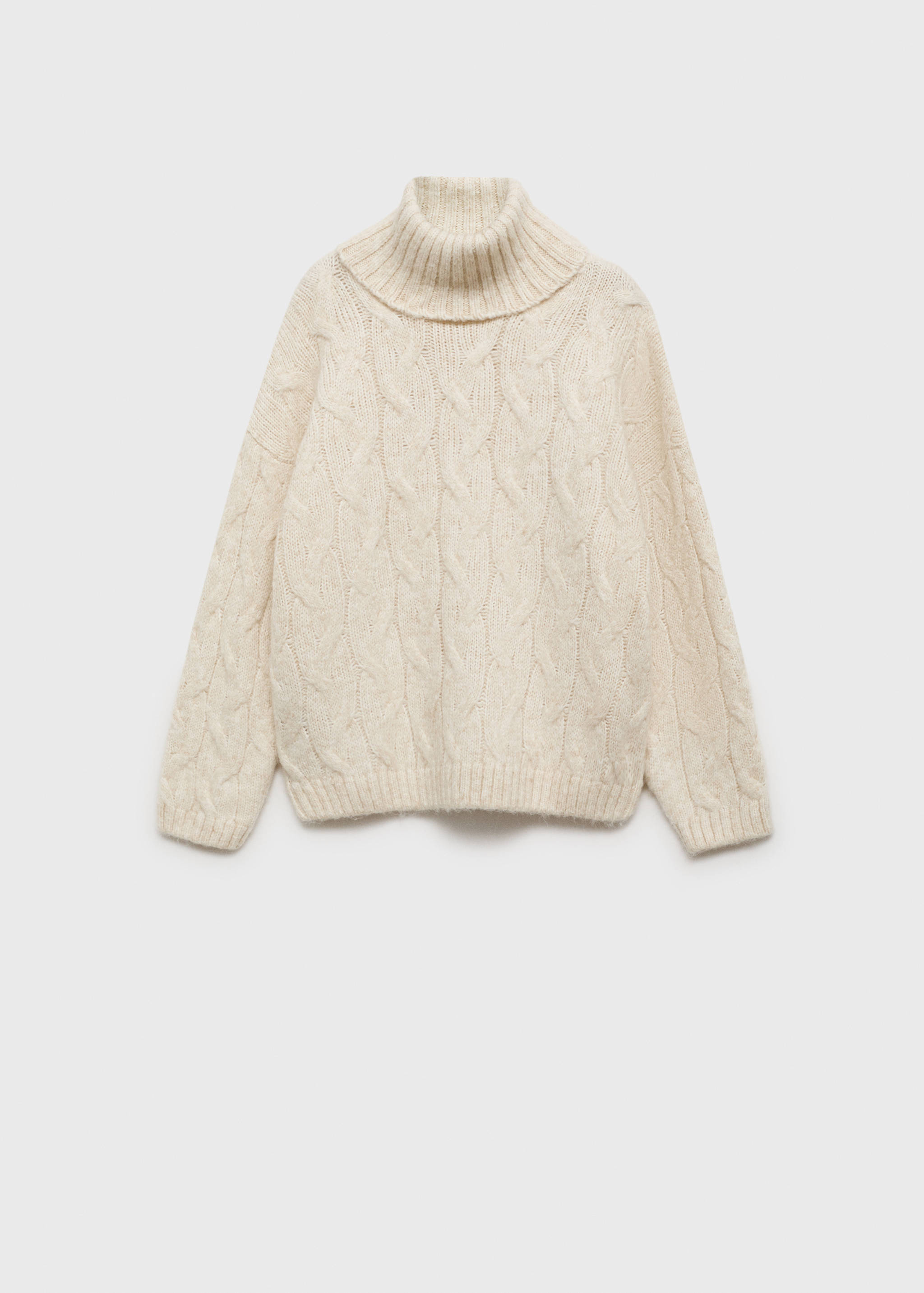 Cable knit turtleneck sweater - Article without model