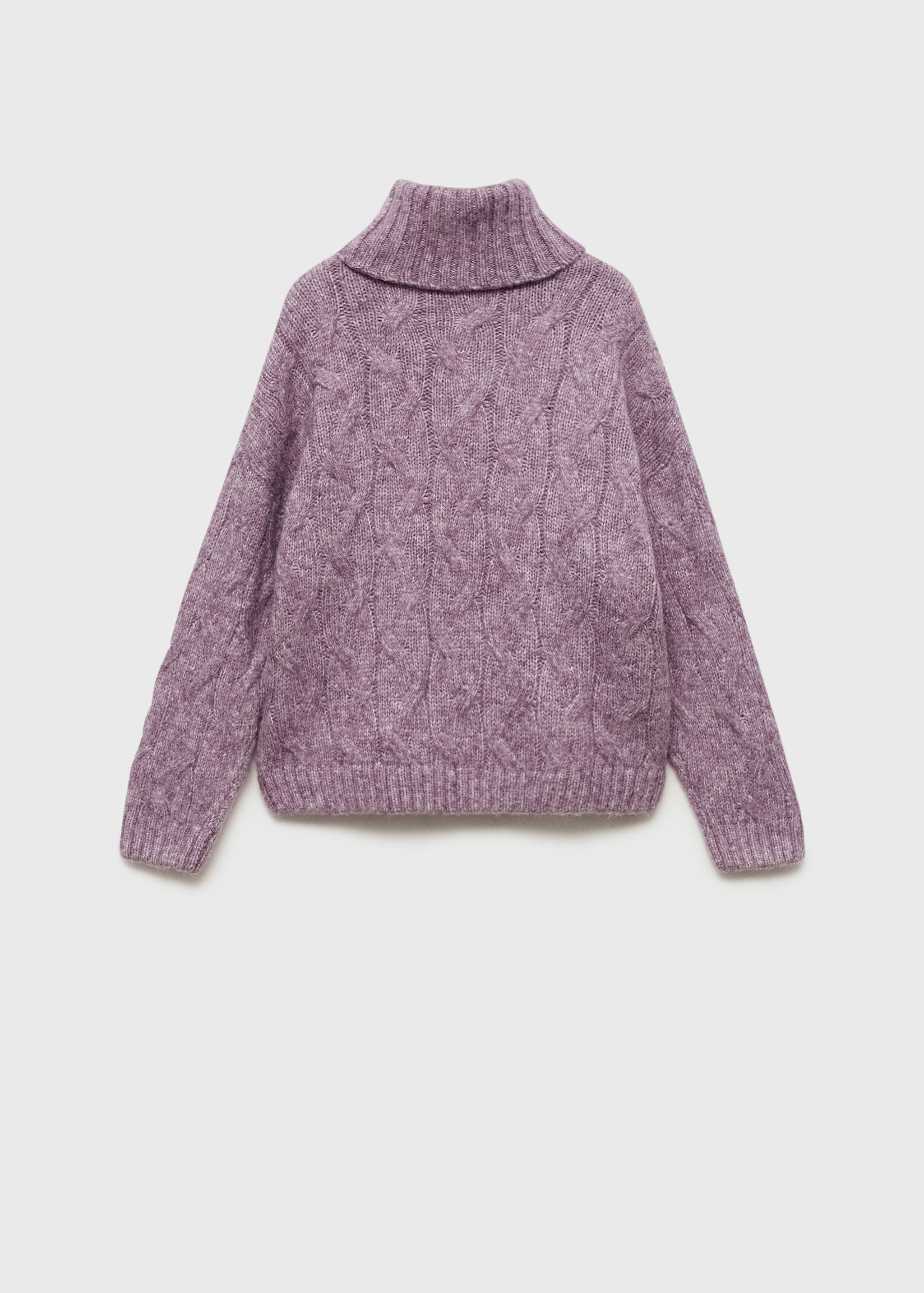 Cable knit turtleneck sweater - Reverse of the article