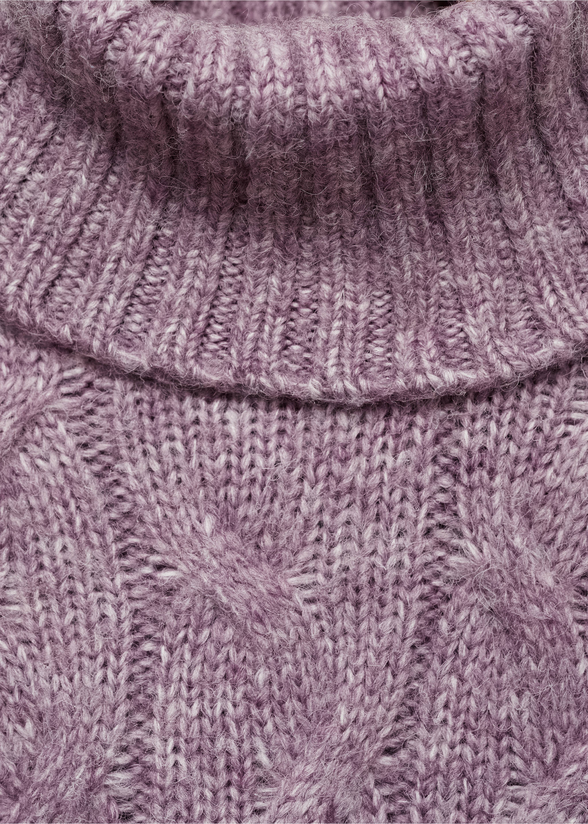 Jersey punto trenzado - Detalle del artículo 8, Lila. Ref: 77028271-00.