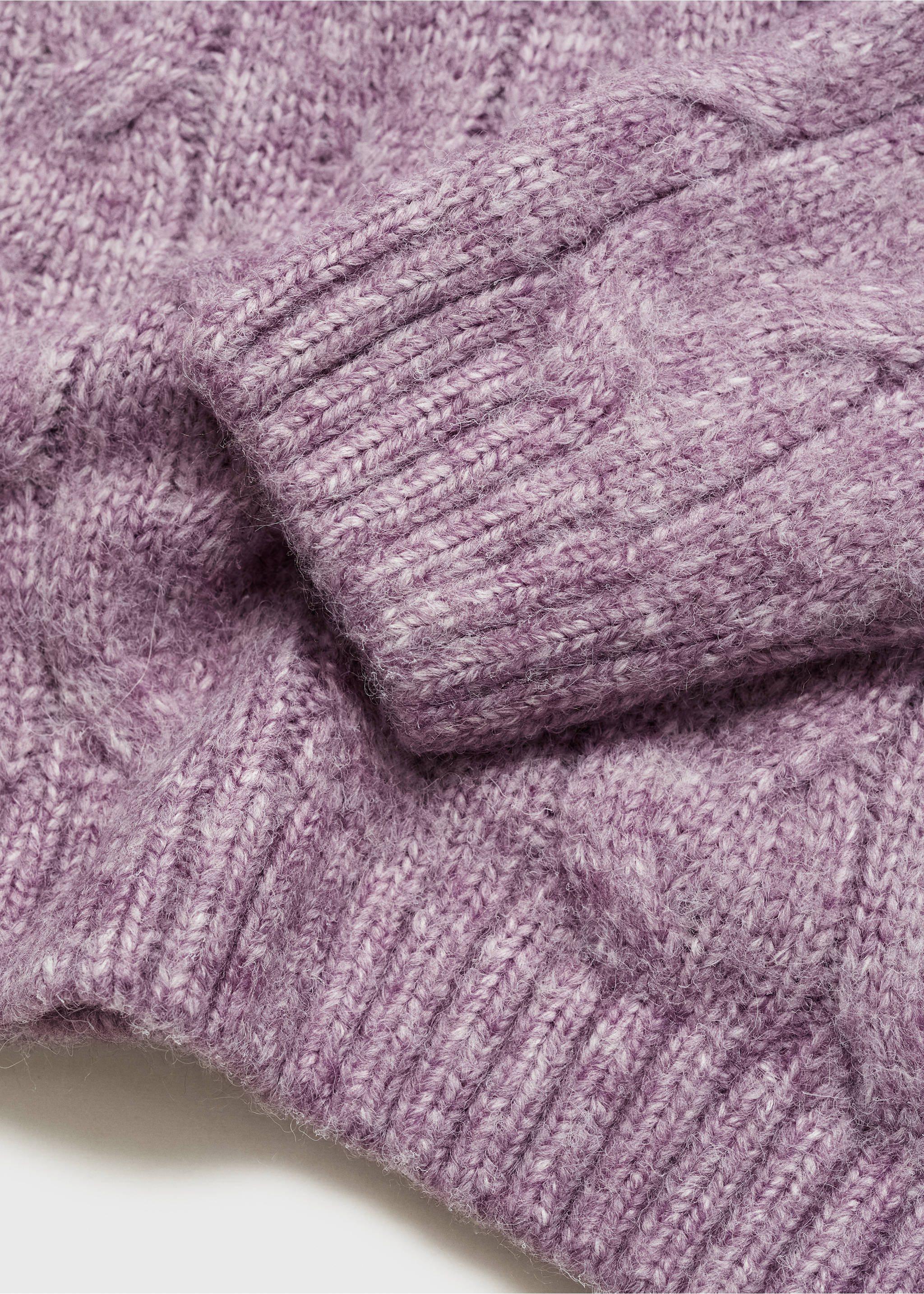 Jersey punto trenzado - Detalle del artículo 0, Lila. Ref: 77028271-00.