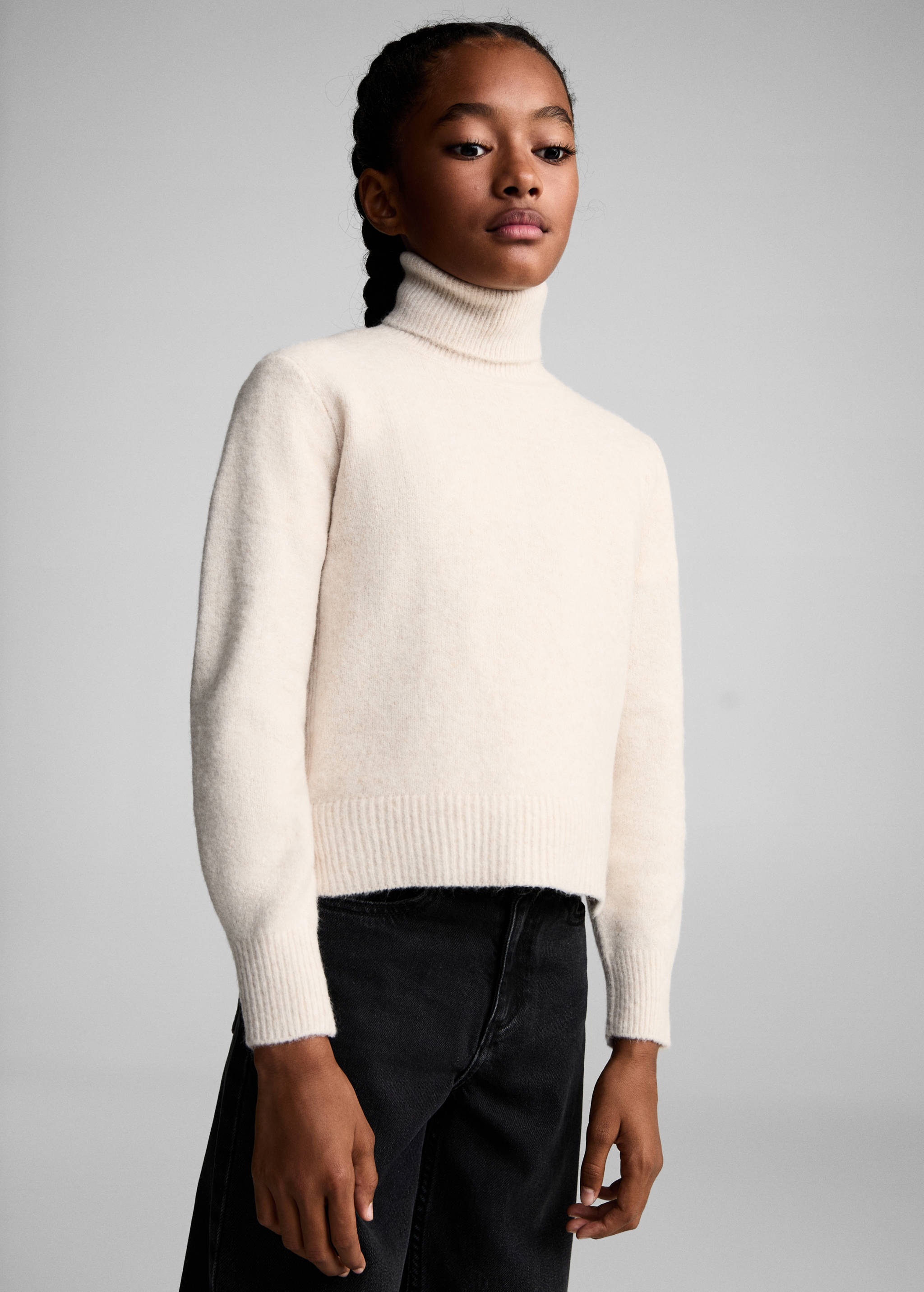 Turtleneck knit sweater - Medium plane