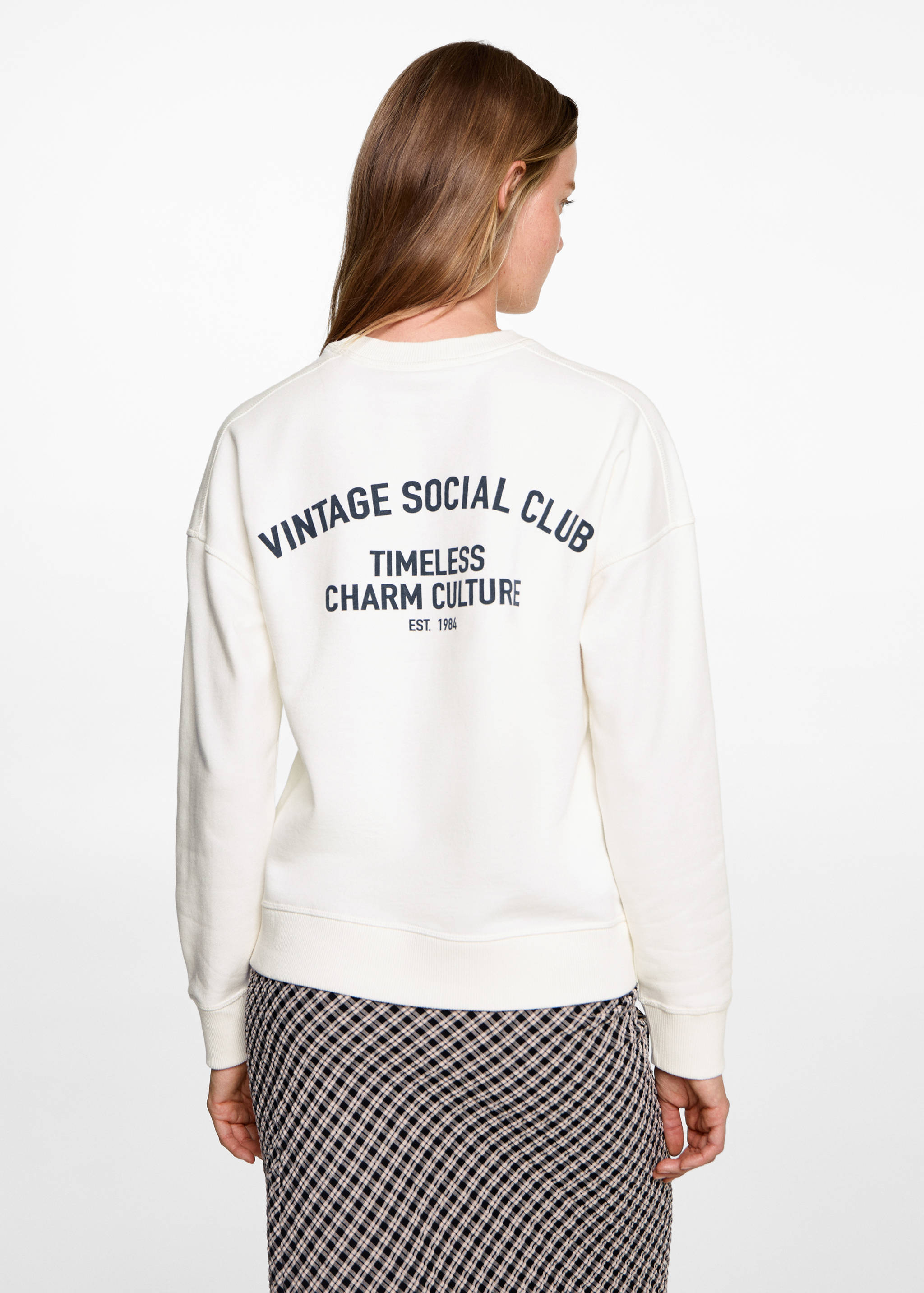 Printed cotton sweatshirt - Reverse of the article