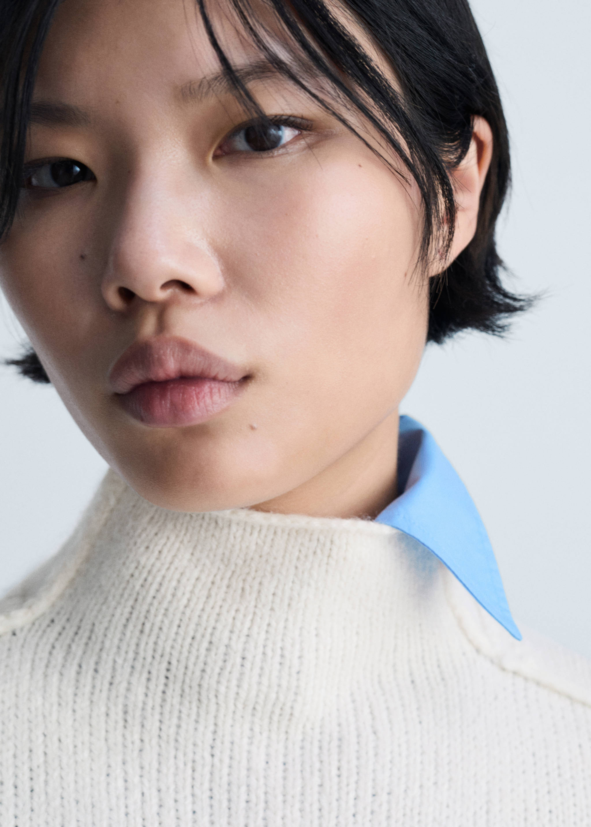 Genser med perkinshals og sømmer - Artikkeldetalj 1