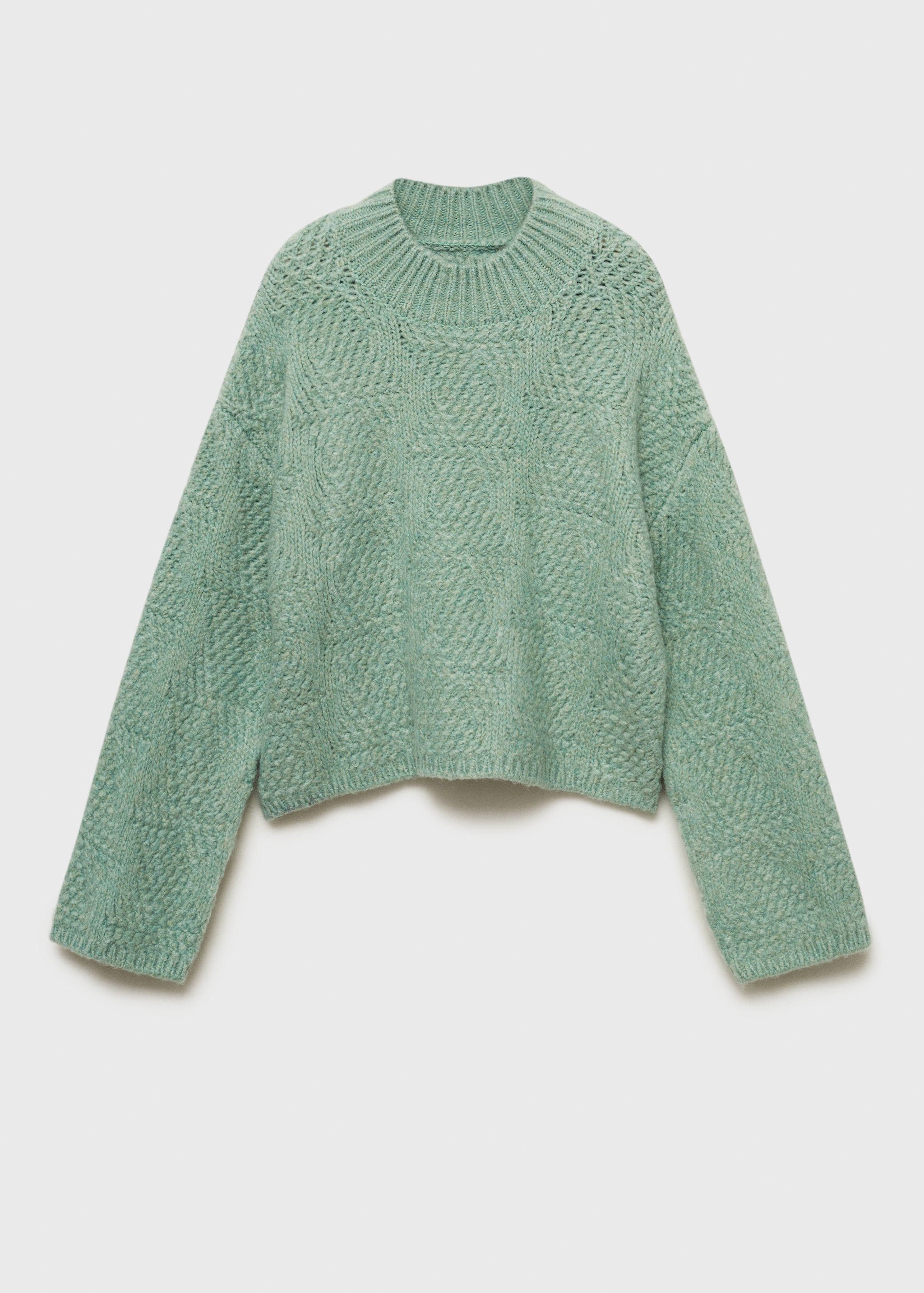 Knitted sweater with perkins neck - Article without model