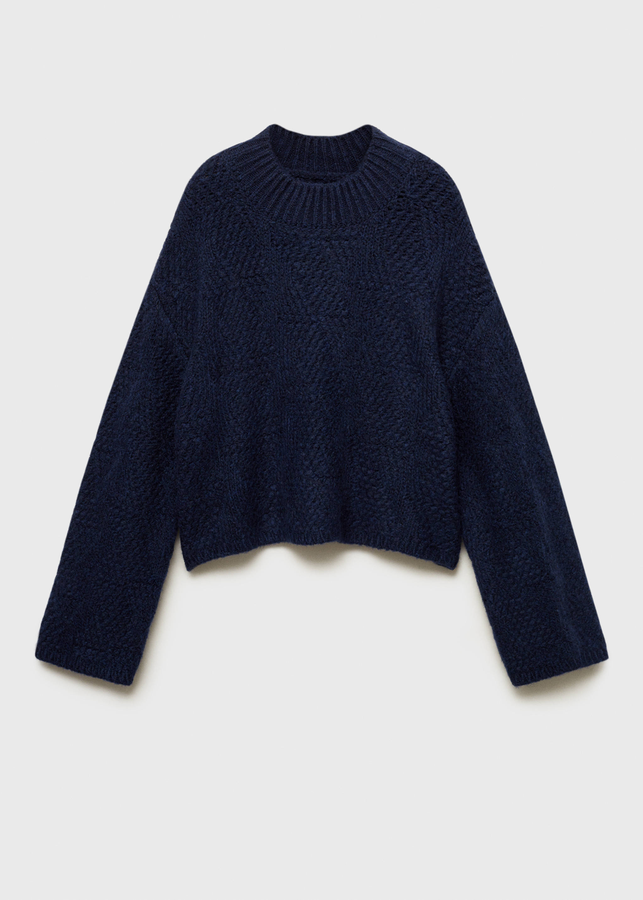 Knitted sweater with perkins neck - Article without model