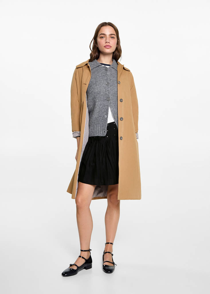MANGO TEEN - Jupe décorée de clous noir - S - Fille Teen