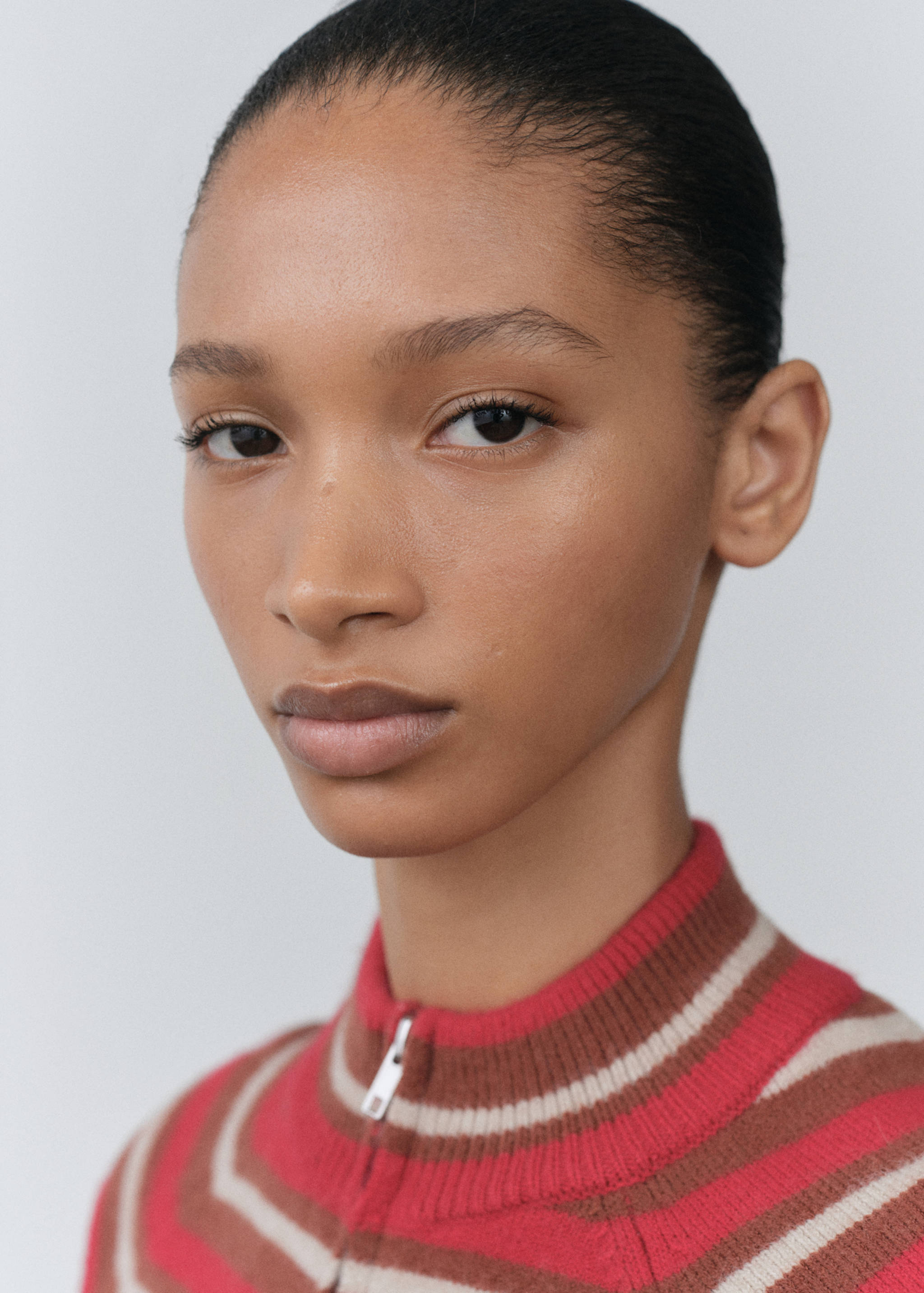 Striped cardigan scarf - Details of the article 1