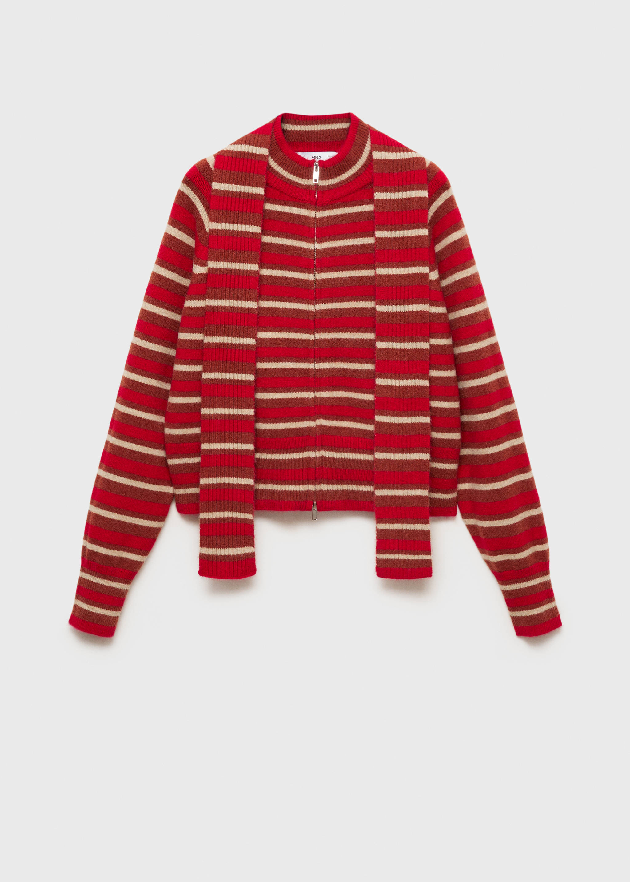 Striped cardigan scarf - Article without model