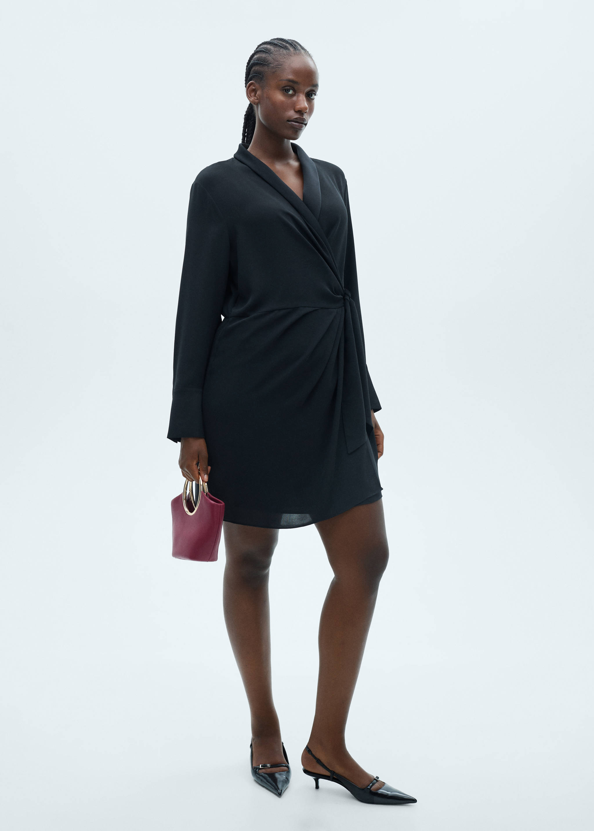 Bow wrap dress - Details of the article 3