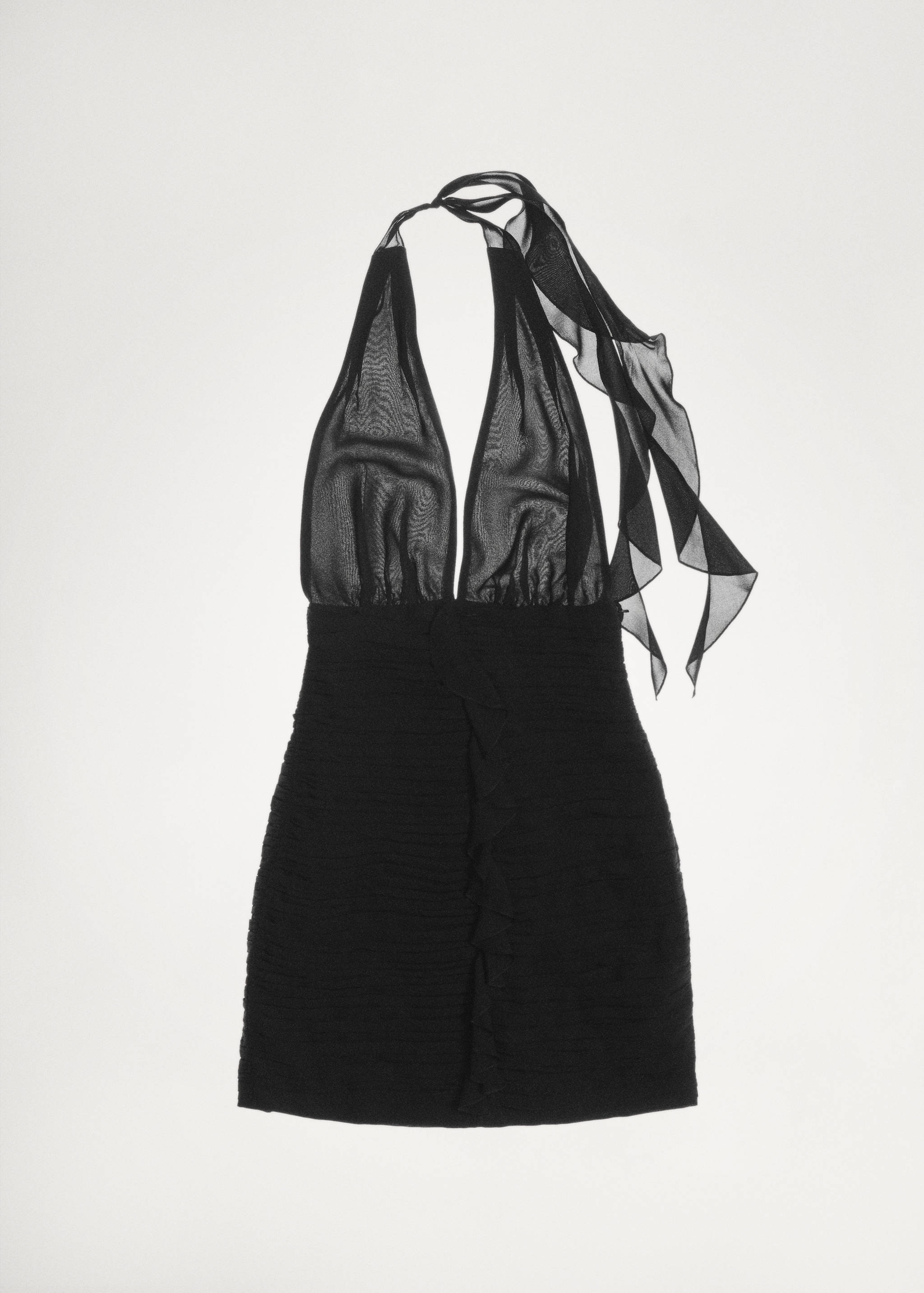 Halter-neck dress with ruffled details - Details of the article 7