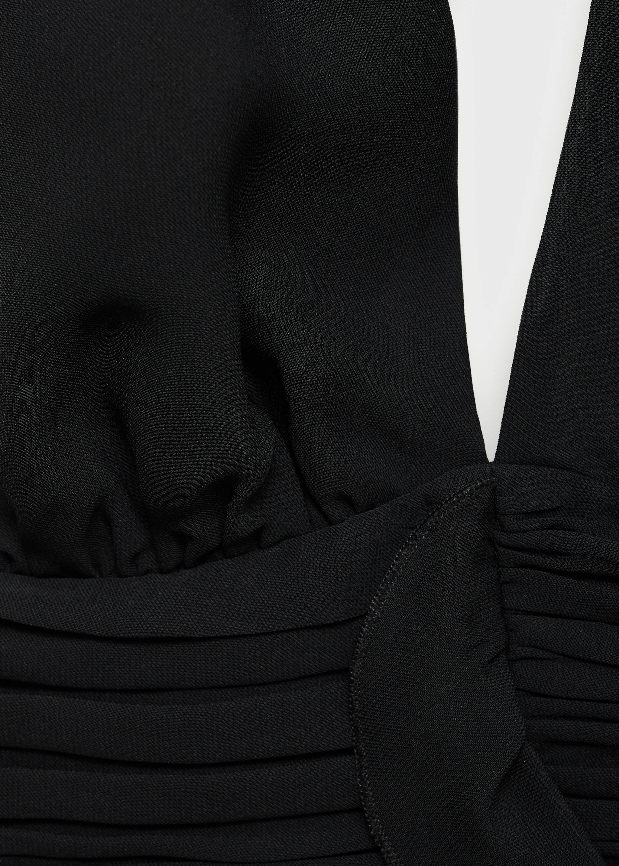 Halter-neck dress with ruffled details - Details of the article 0