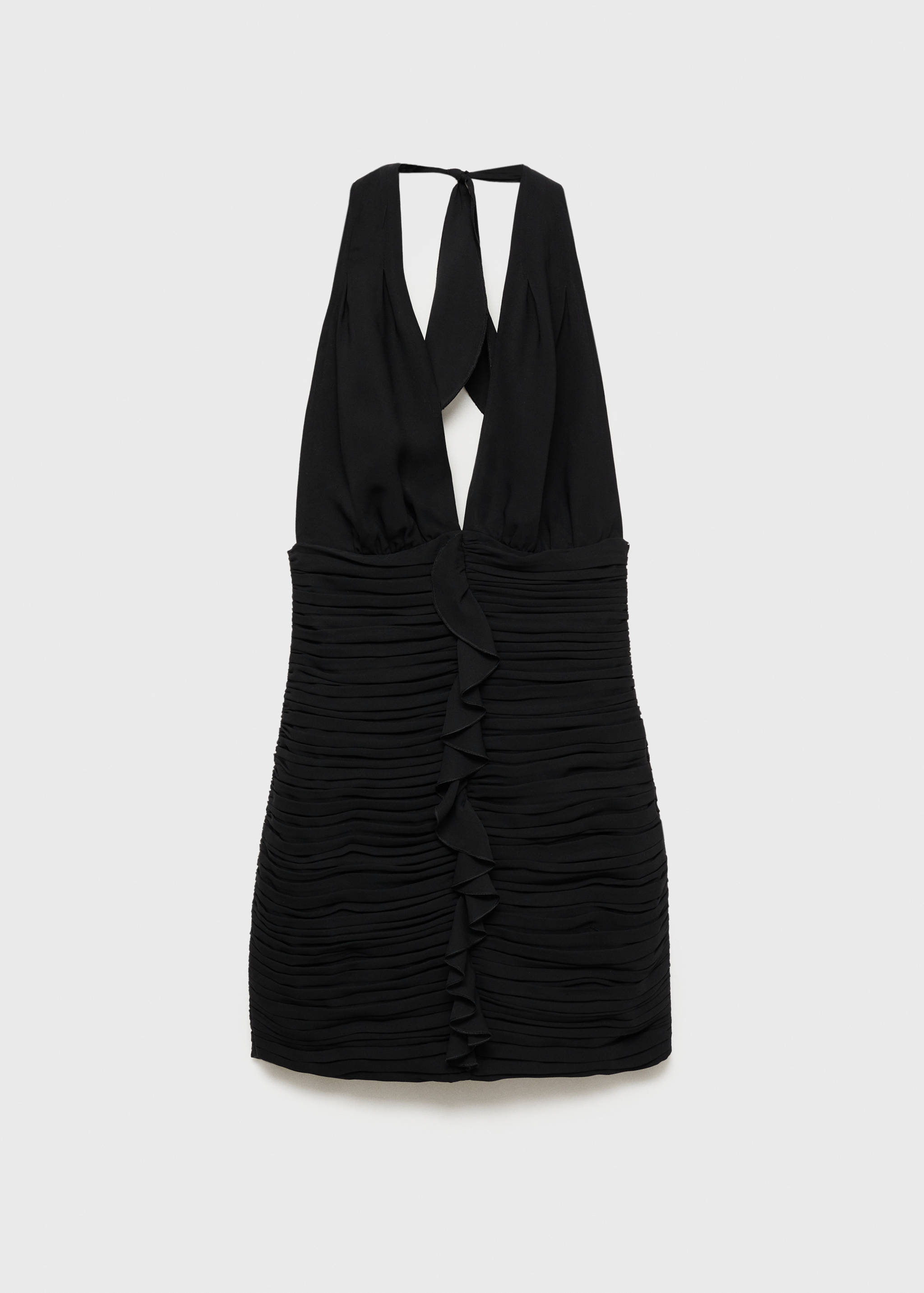 Vestido cuello halter detalles fruncidos - Artículo sin modelo