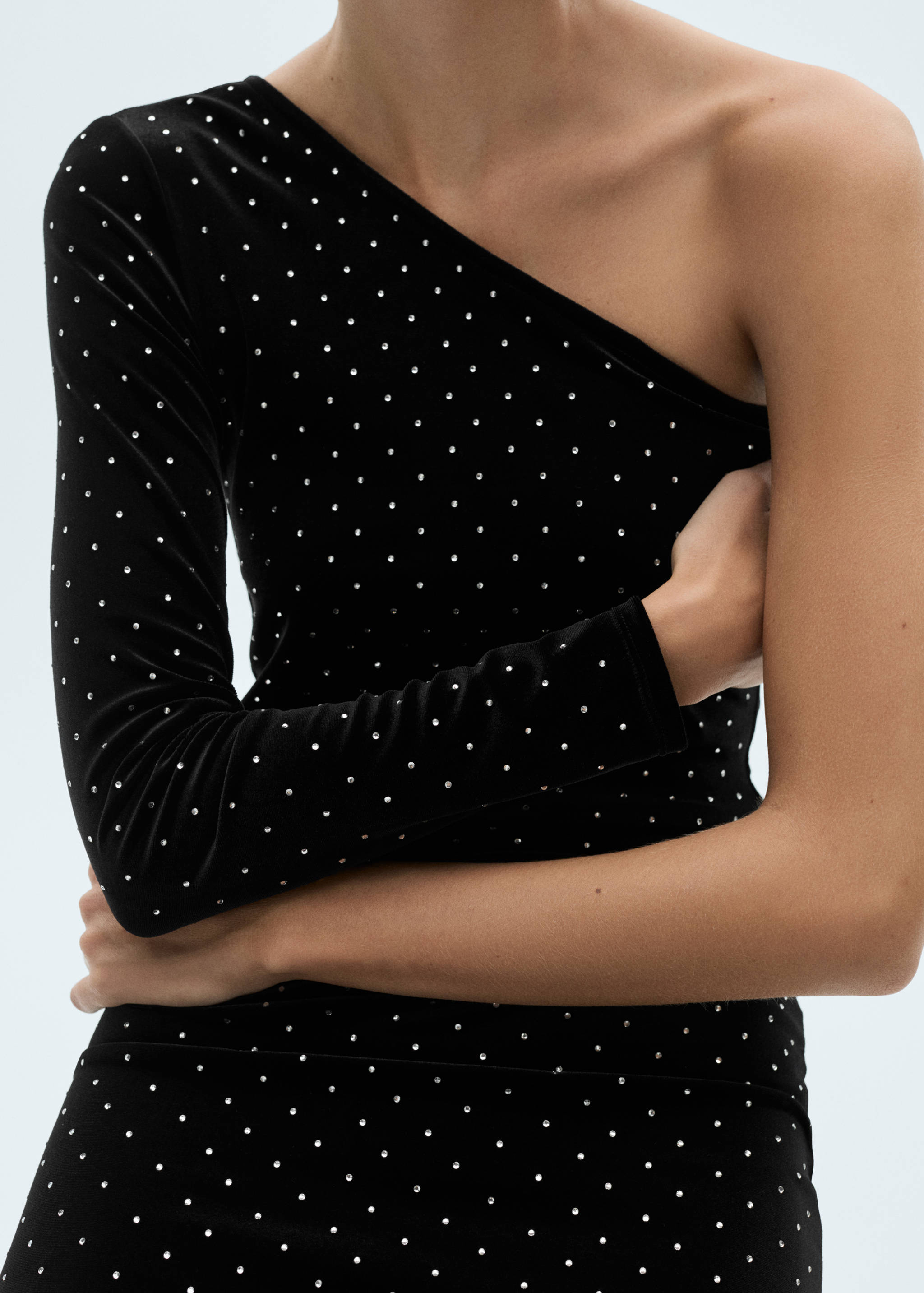 Asymmetrical rhinestone dress - Details of the article 6