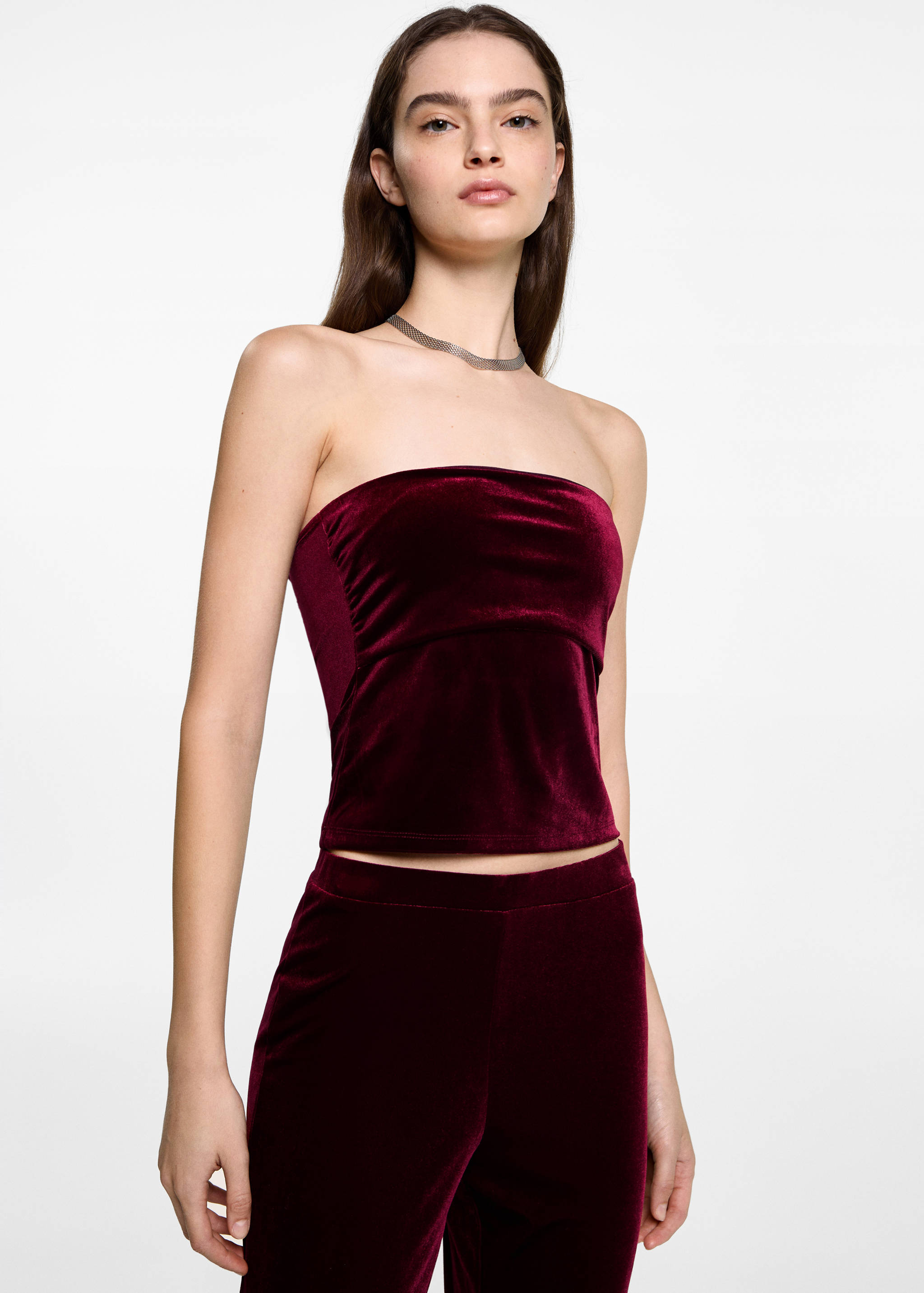 Top bandeau velours - Plan moyen