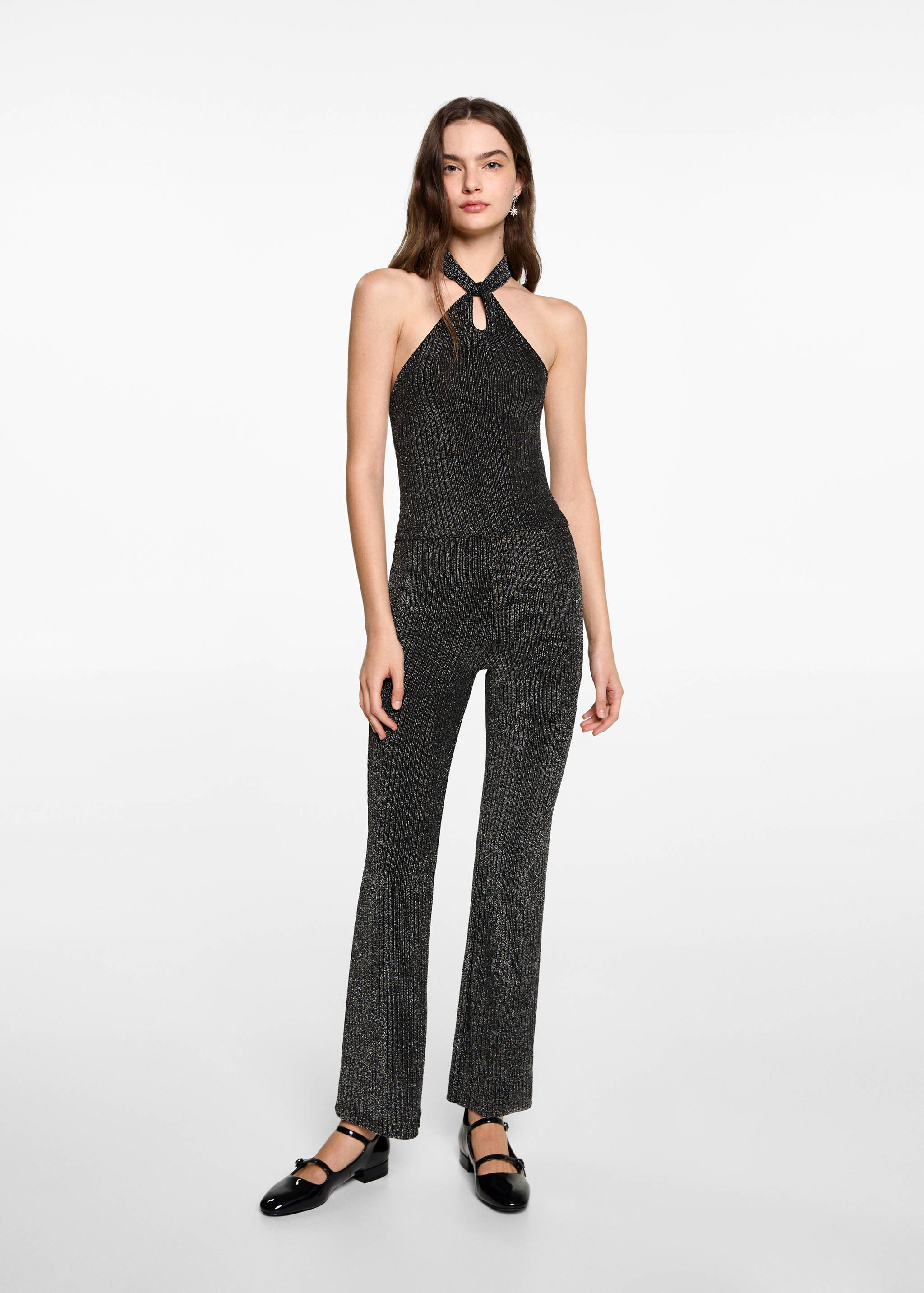 Lurex halter neck top - General plane