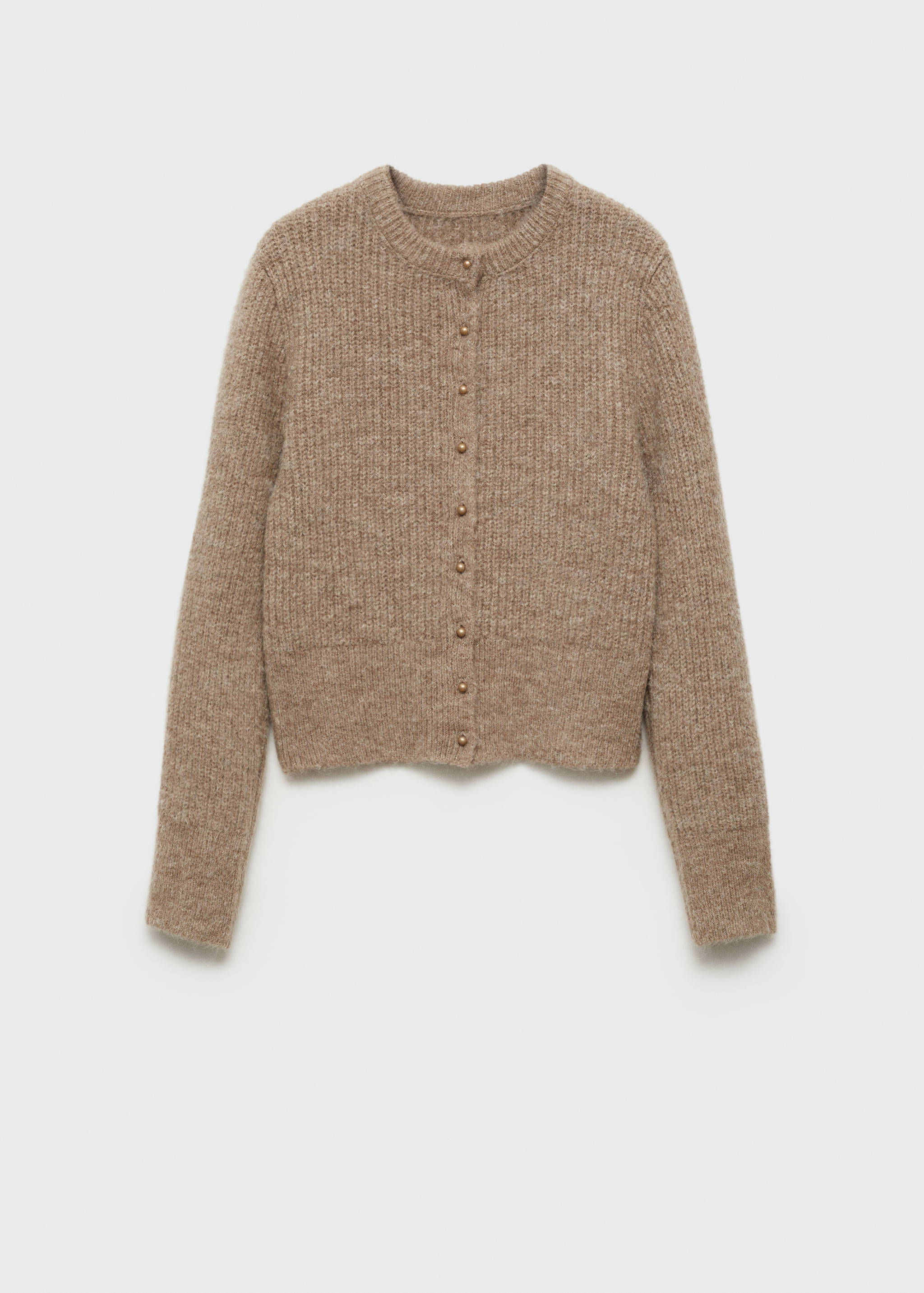 Knitted cardigan with jewel button - Article without model