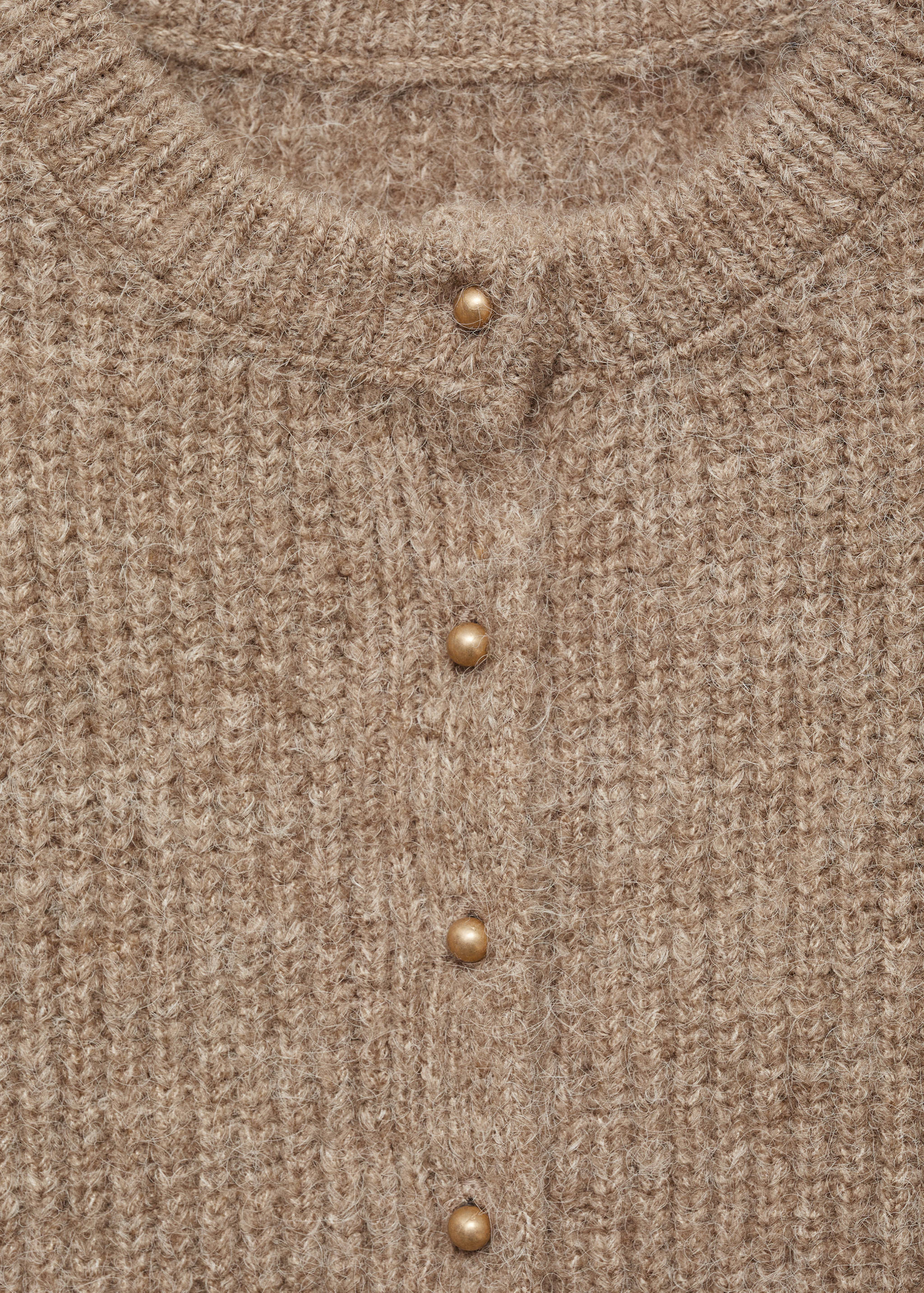 Knitted cardigan with jewel button - Details of the article 8