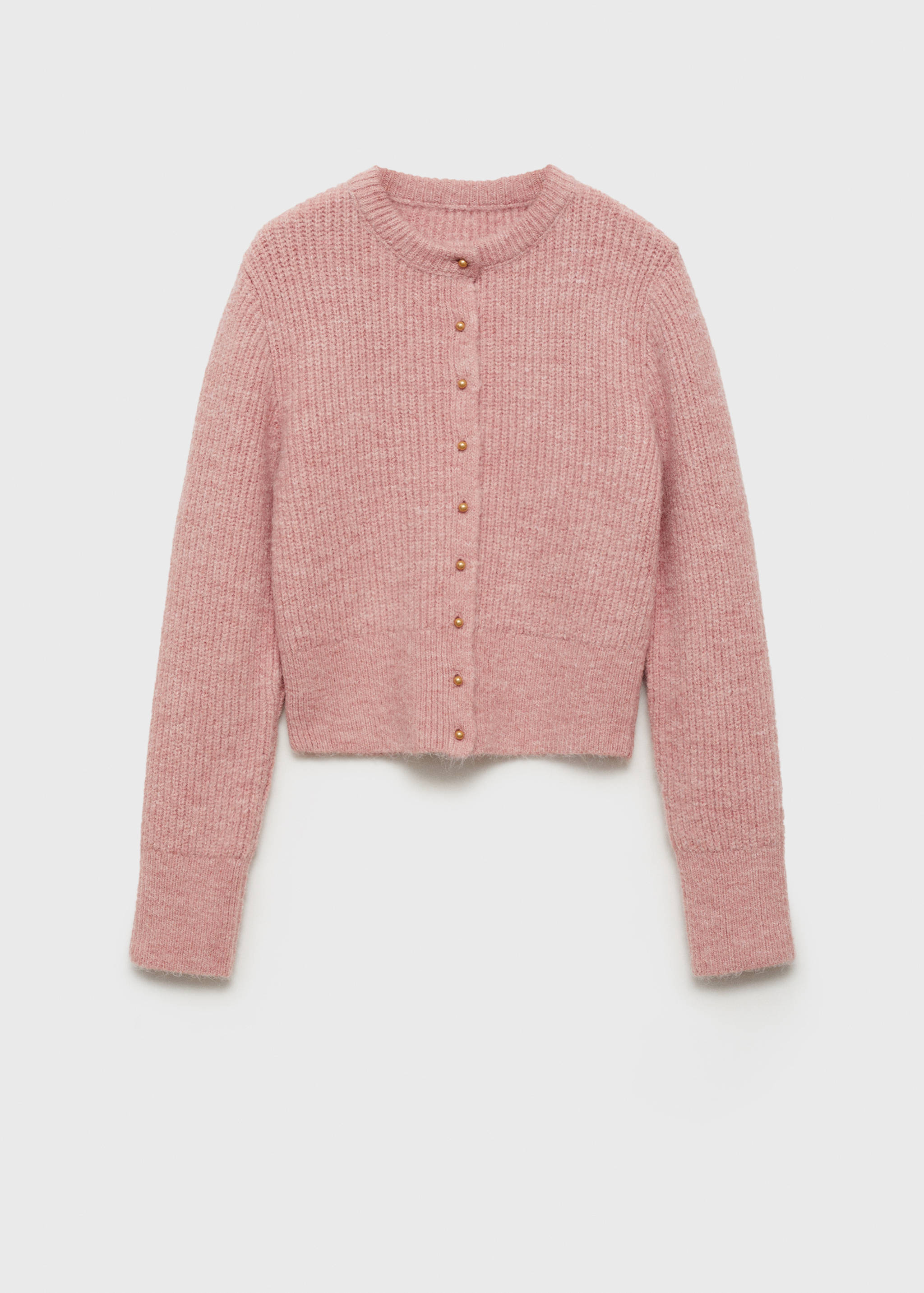 Knitted cardigan with jewel button - Article without model