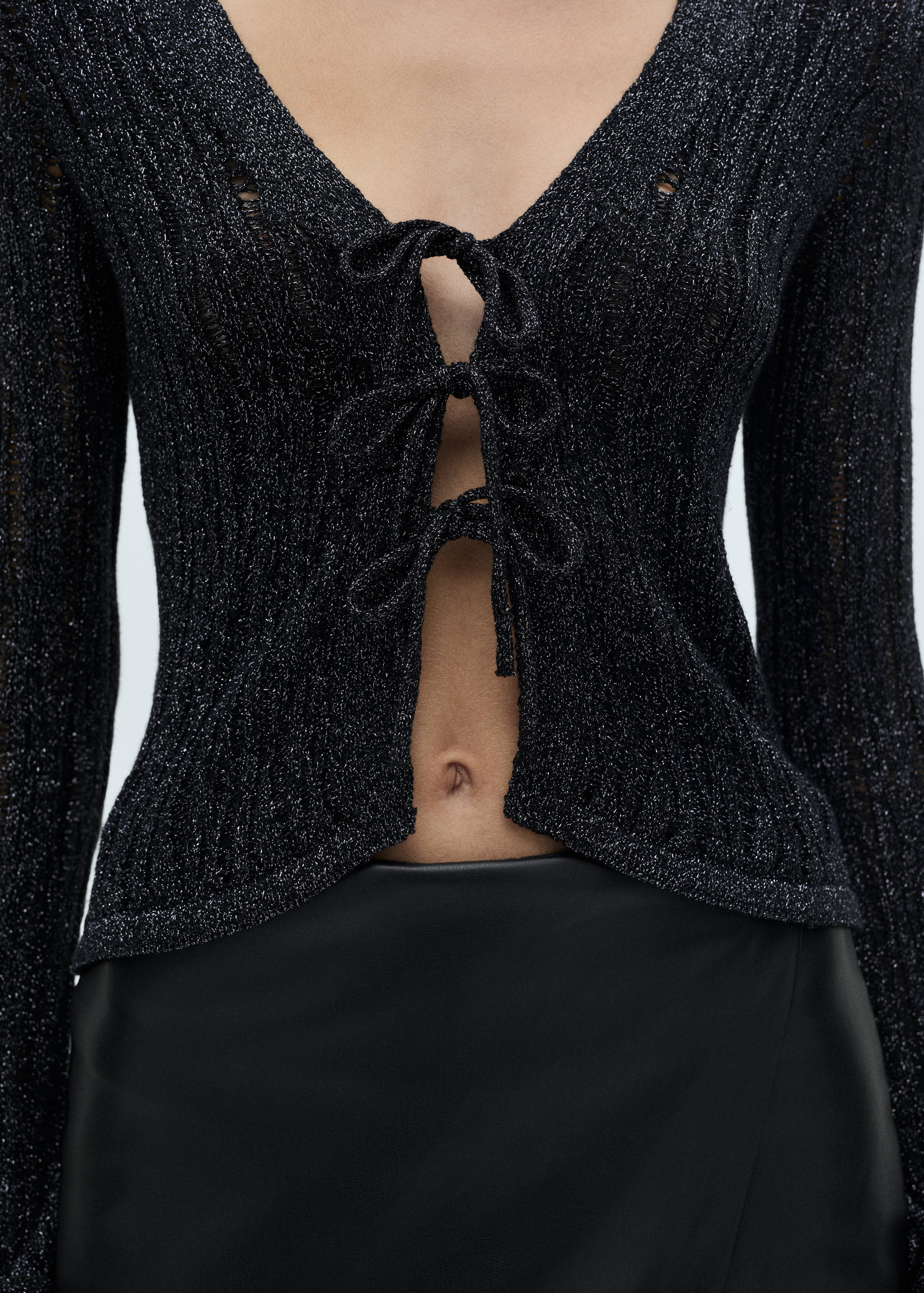 Lurex cardigan with bows - Details of the article 6
