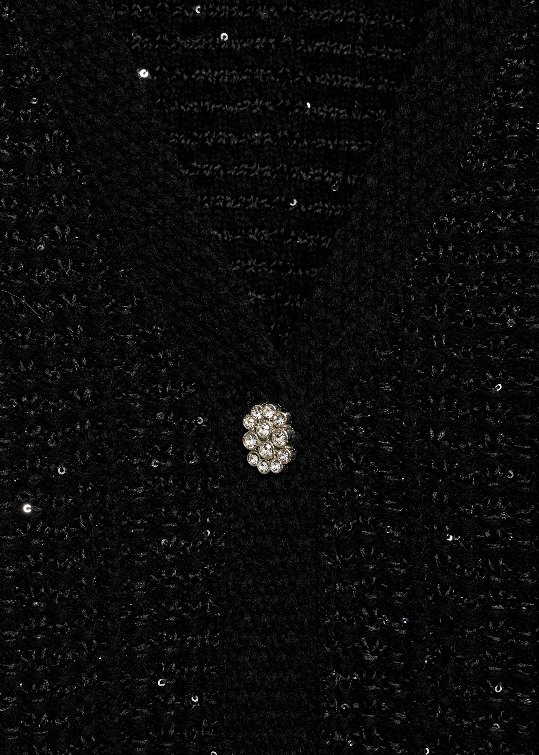 Knitted cardigan with shiny details - Details of the article 0
