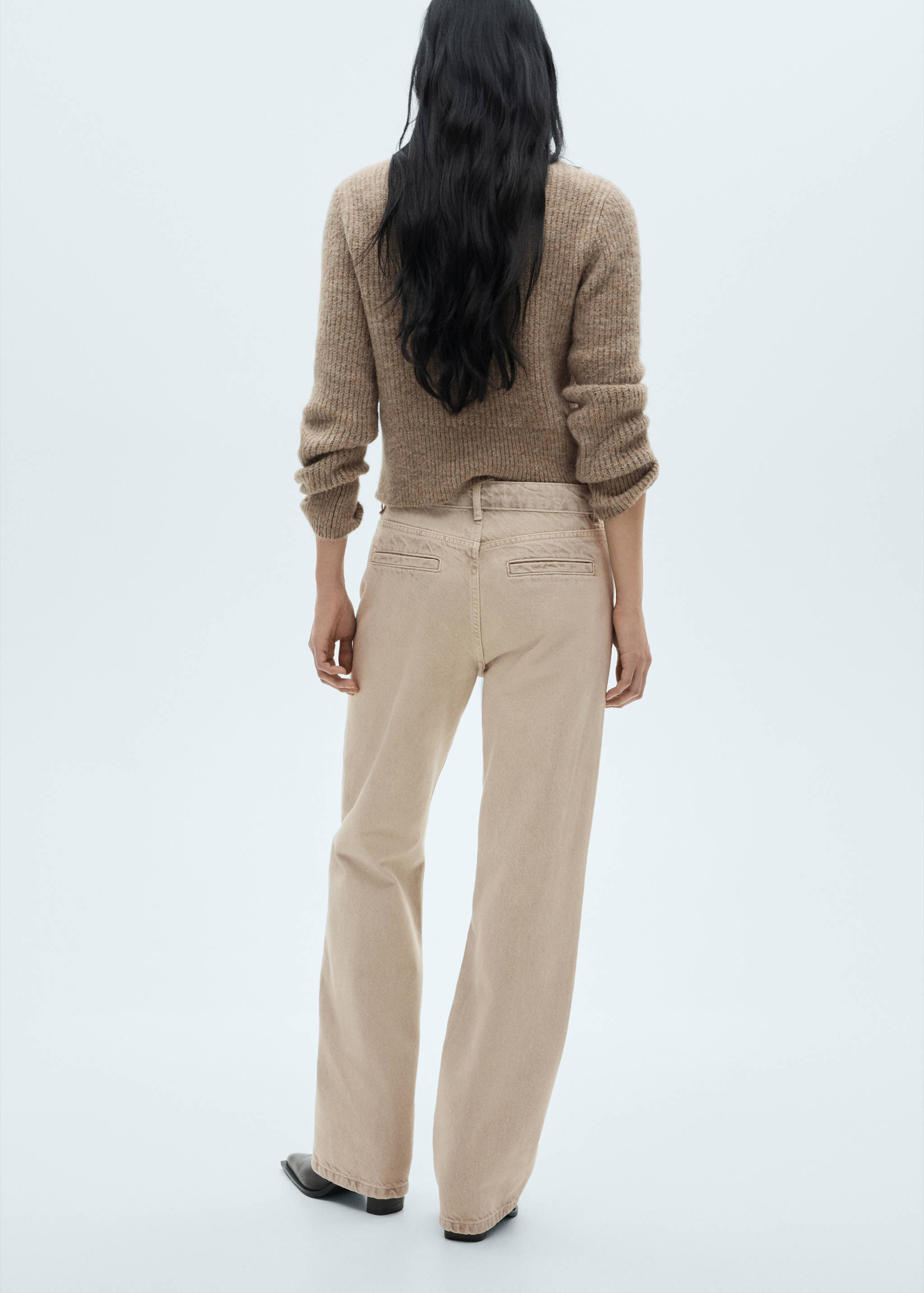 Jeans rectos rinse wash costuras - Reverso del artículo