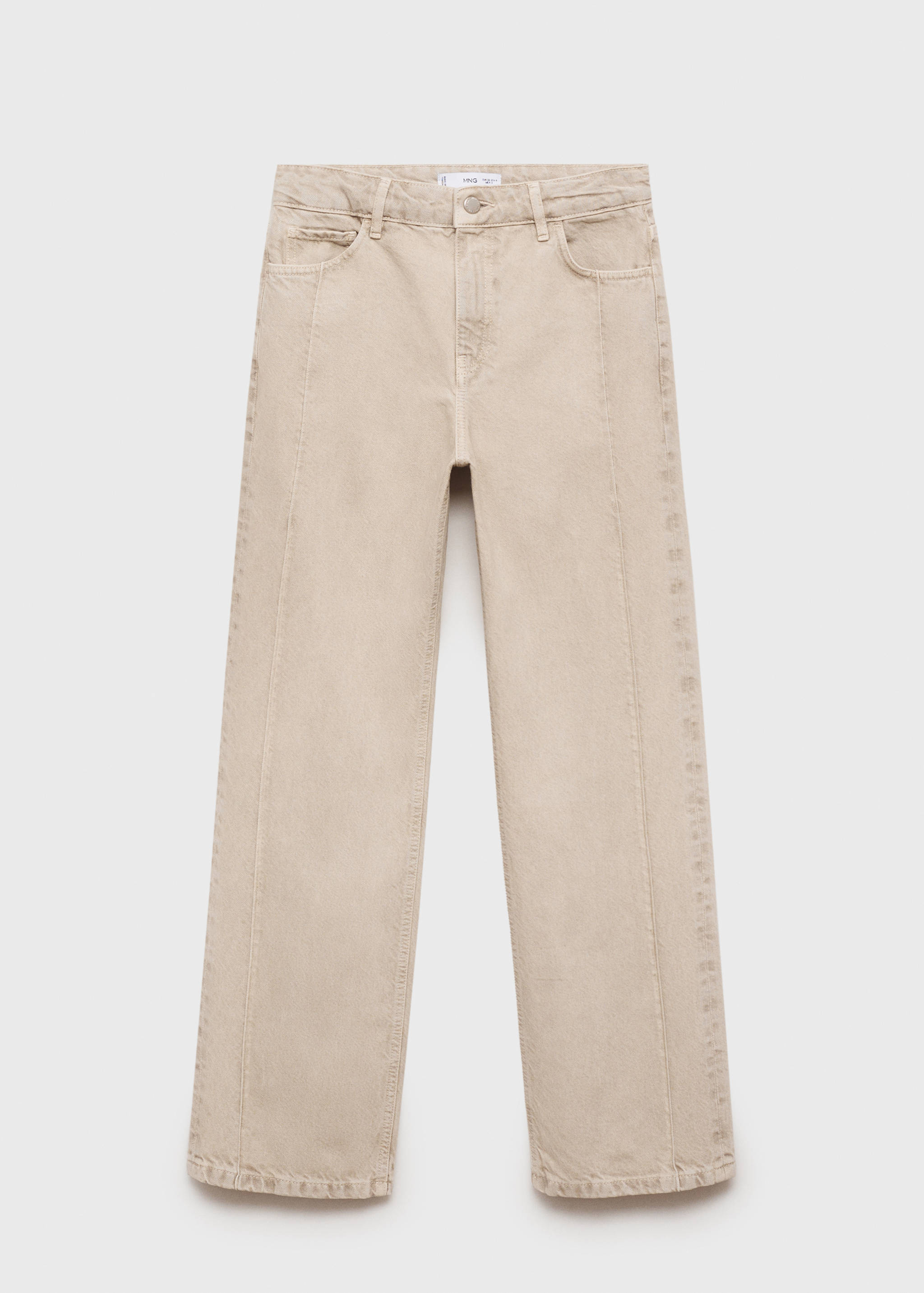 Straight-fit rinse-wash jeans with seams - Article without model