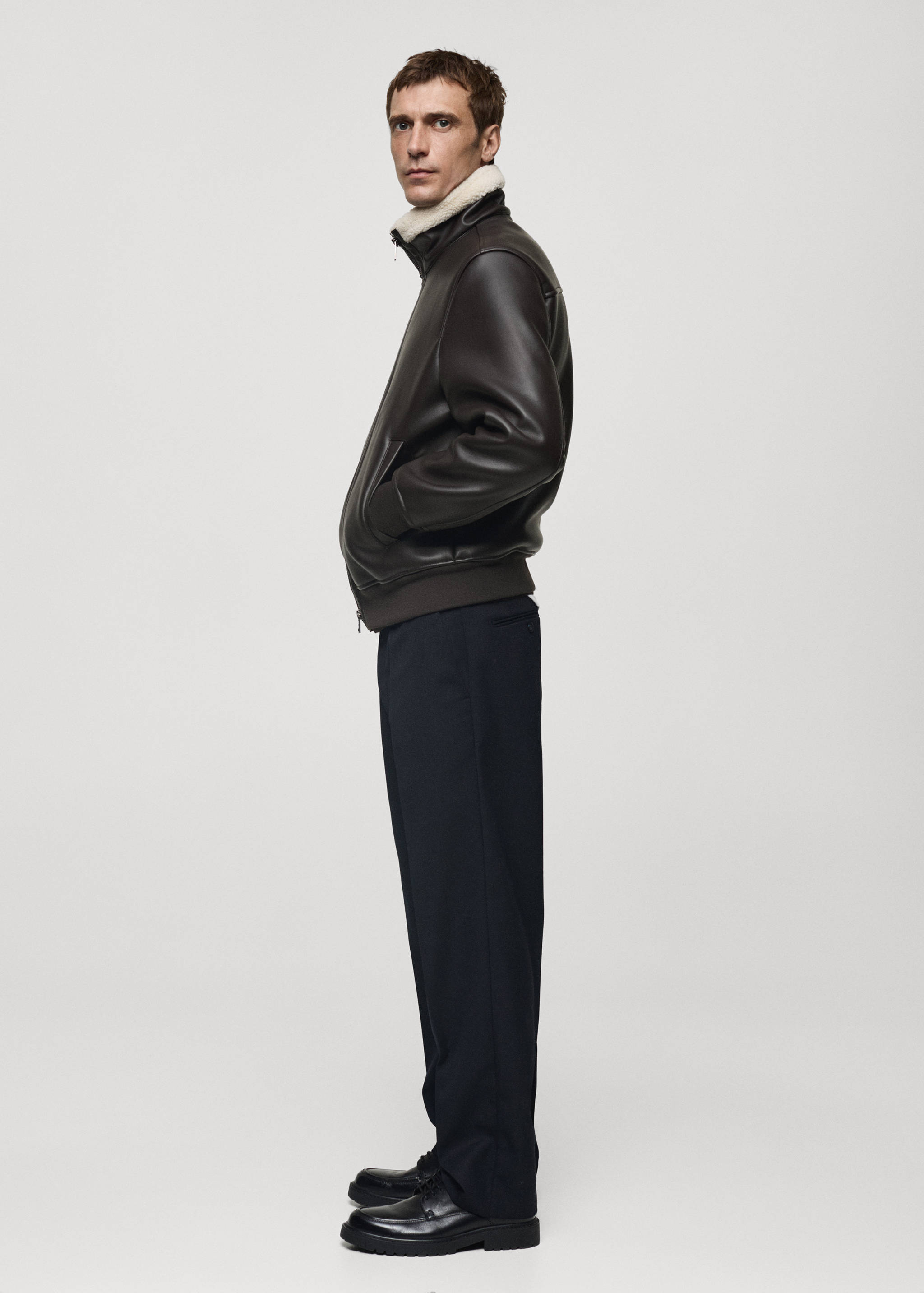 Fleece collar jacket - Details of the article 2