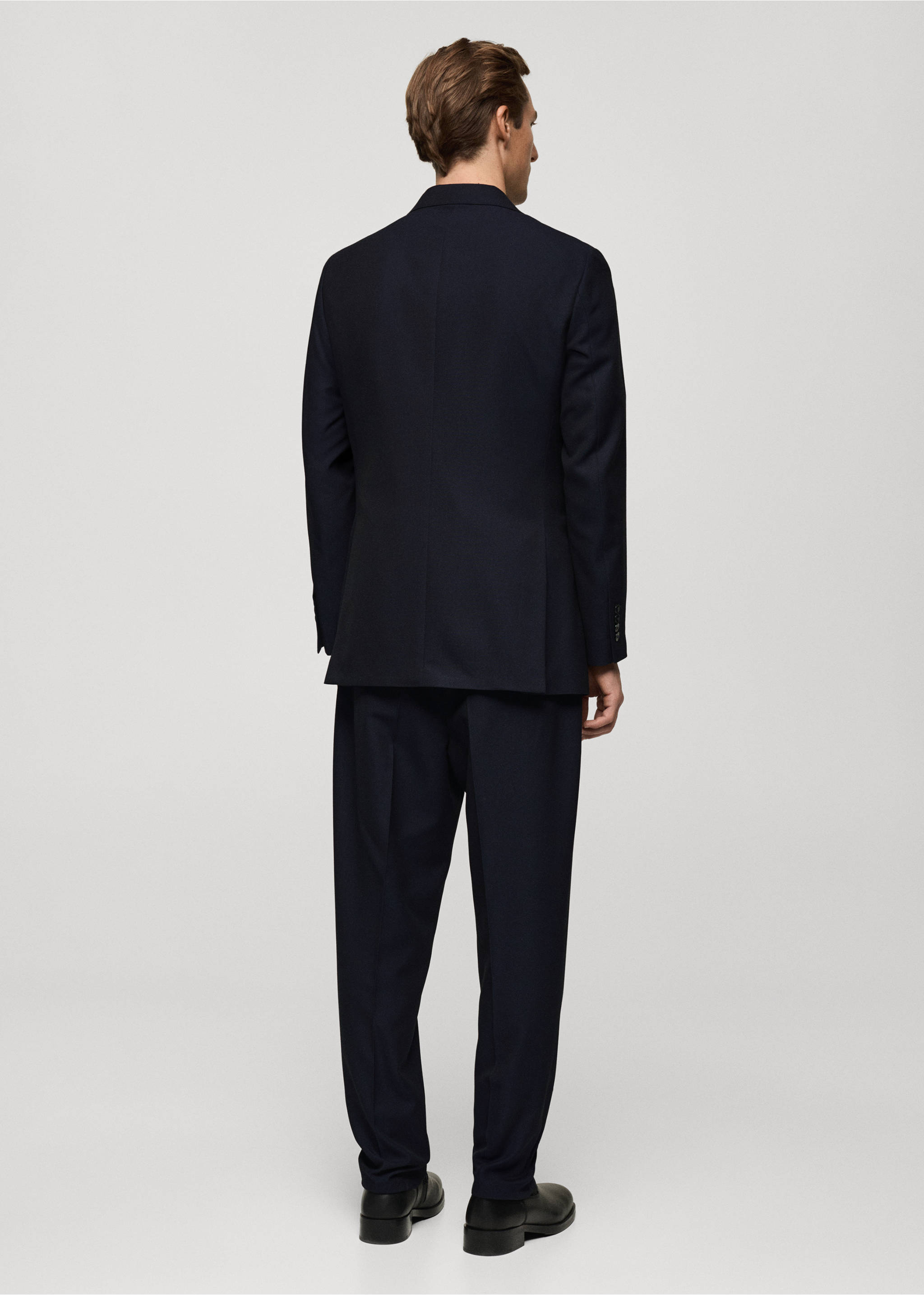Americana traje slim fit cruzada - Reverso del artículo, Azul marino oscuro. Ref: 77029230-00.