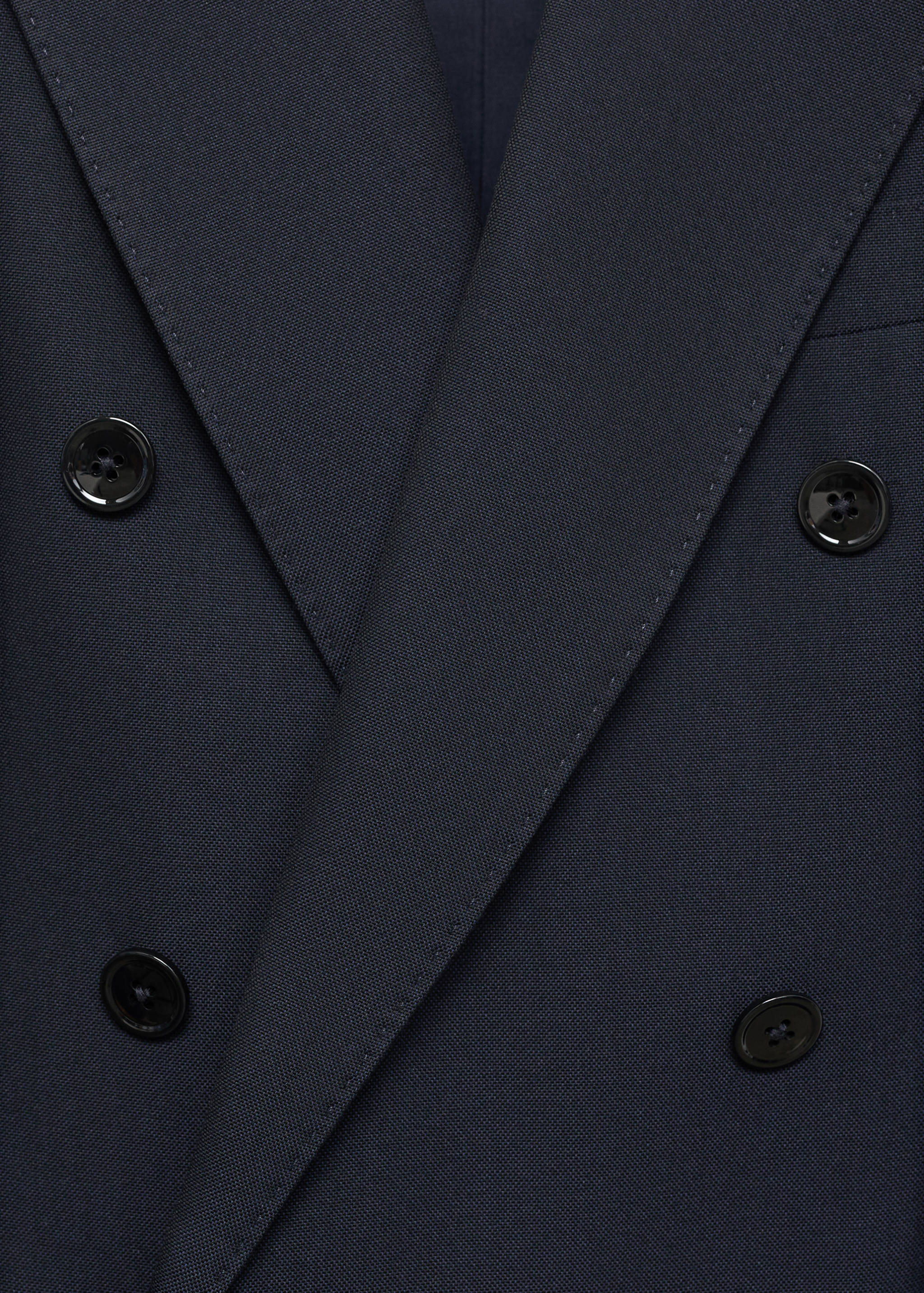 Slim fit double-breasted suit blazer - Details of the article 8
