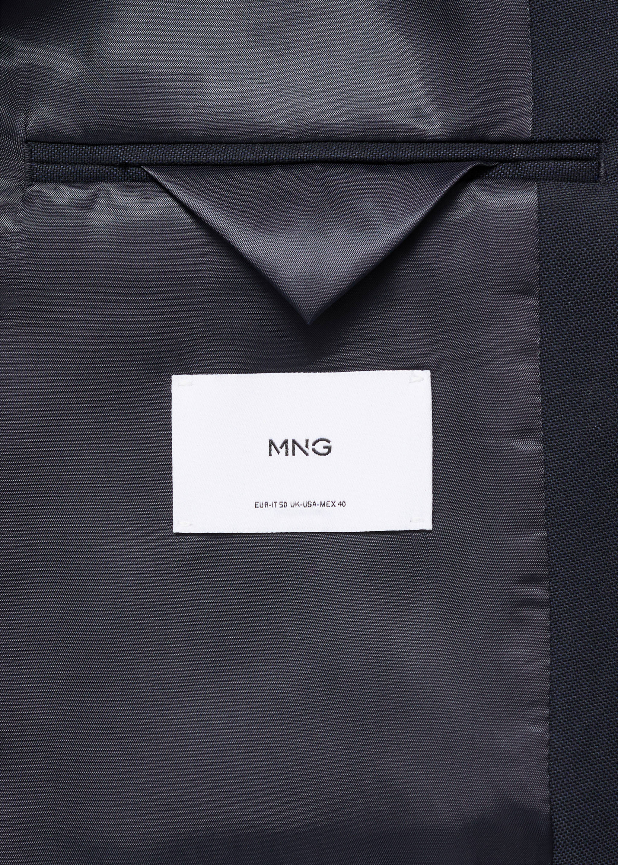 Slim fit double-breasted suit blazer - Details of the article 0