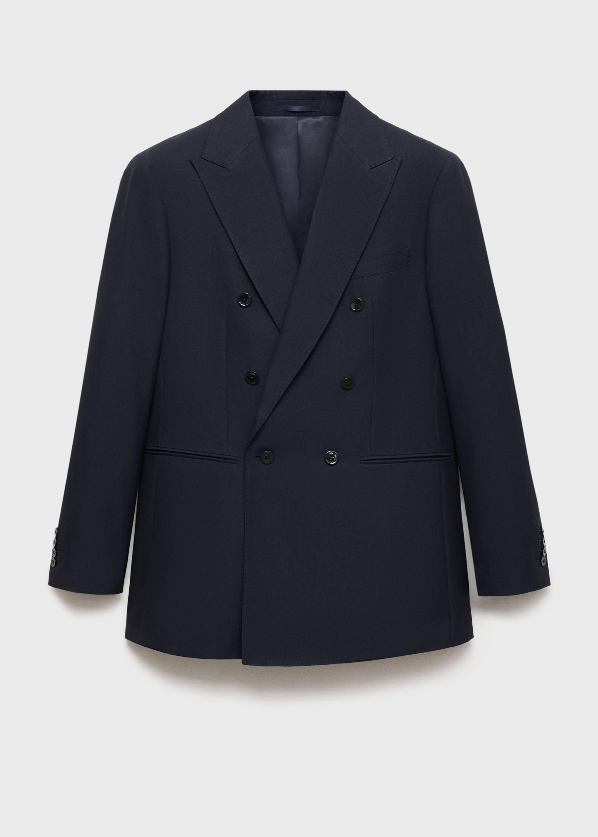 Americana traje slim fit cruzada - Artículo sin modelo, Azul marino oscuro. Ref: 77029230-00.