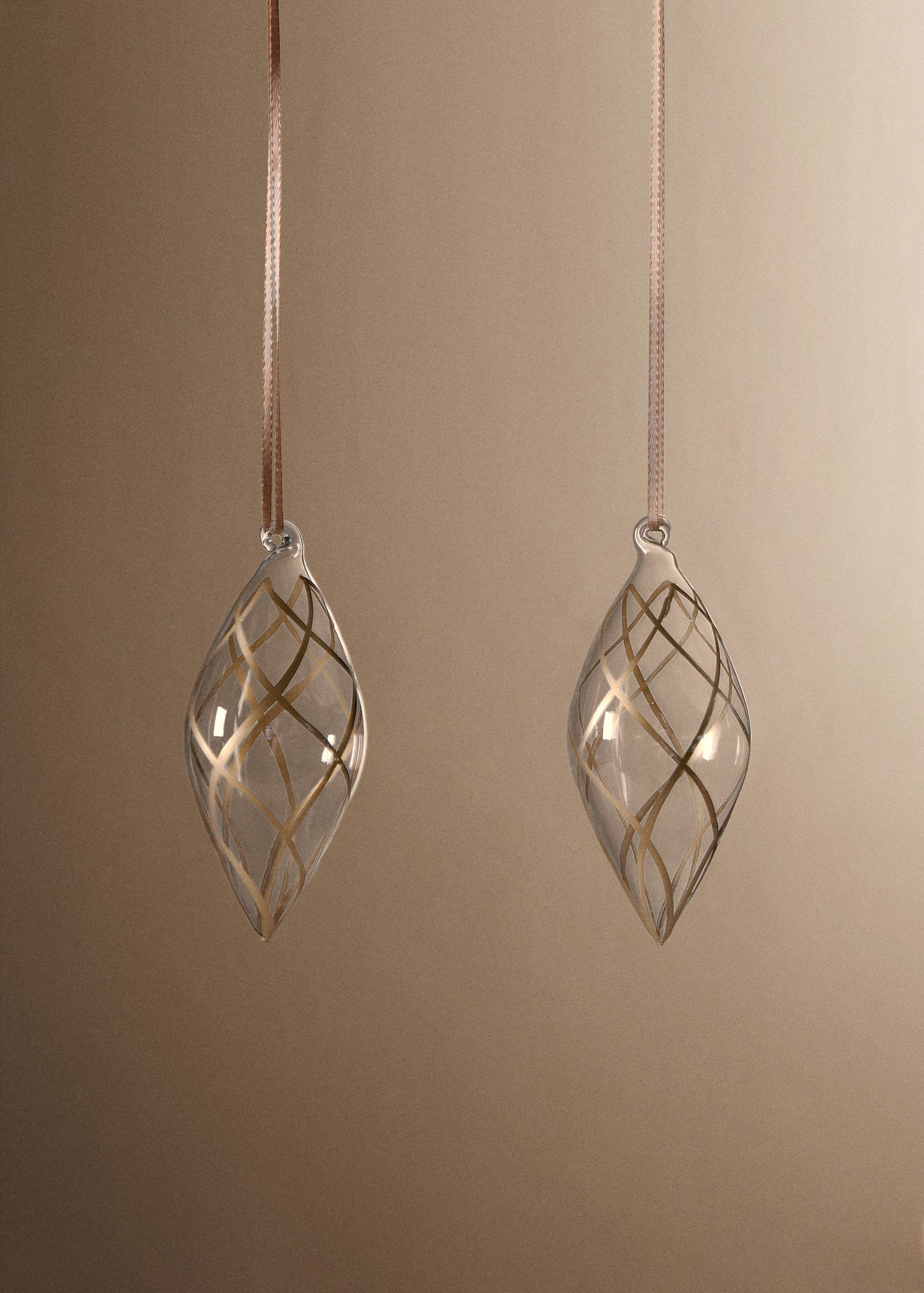 Décoration pour sapin verre ovale - Plan général