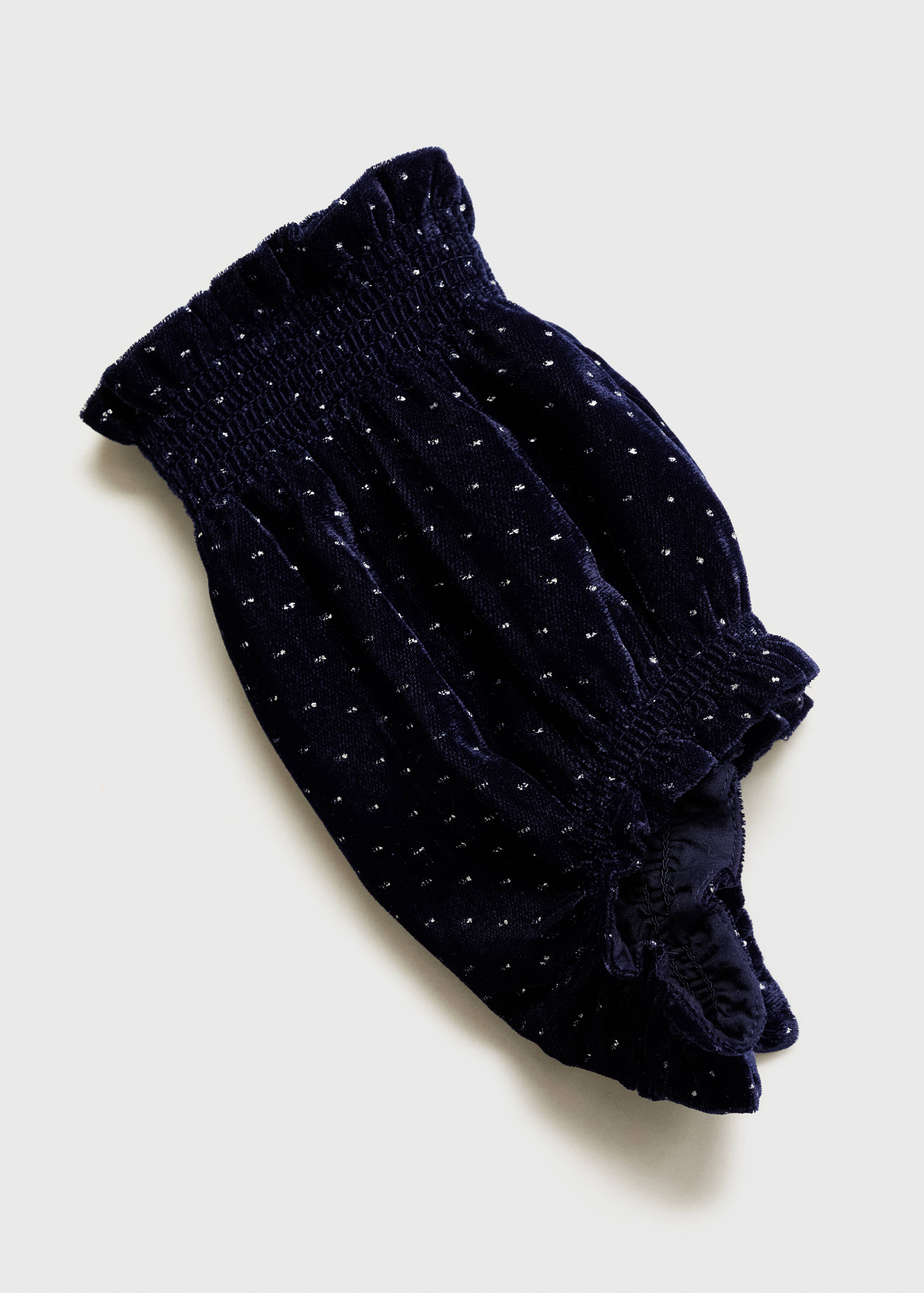 Polka-dot velvet short - Details of the article 0