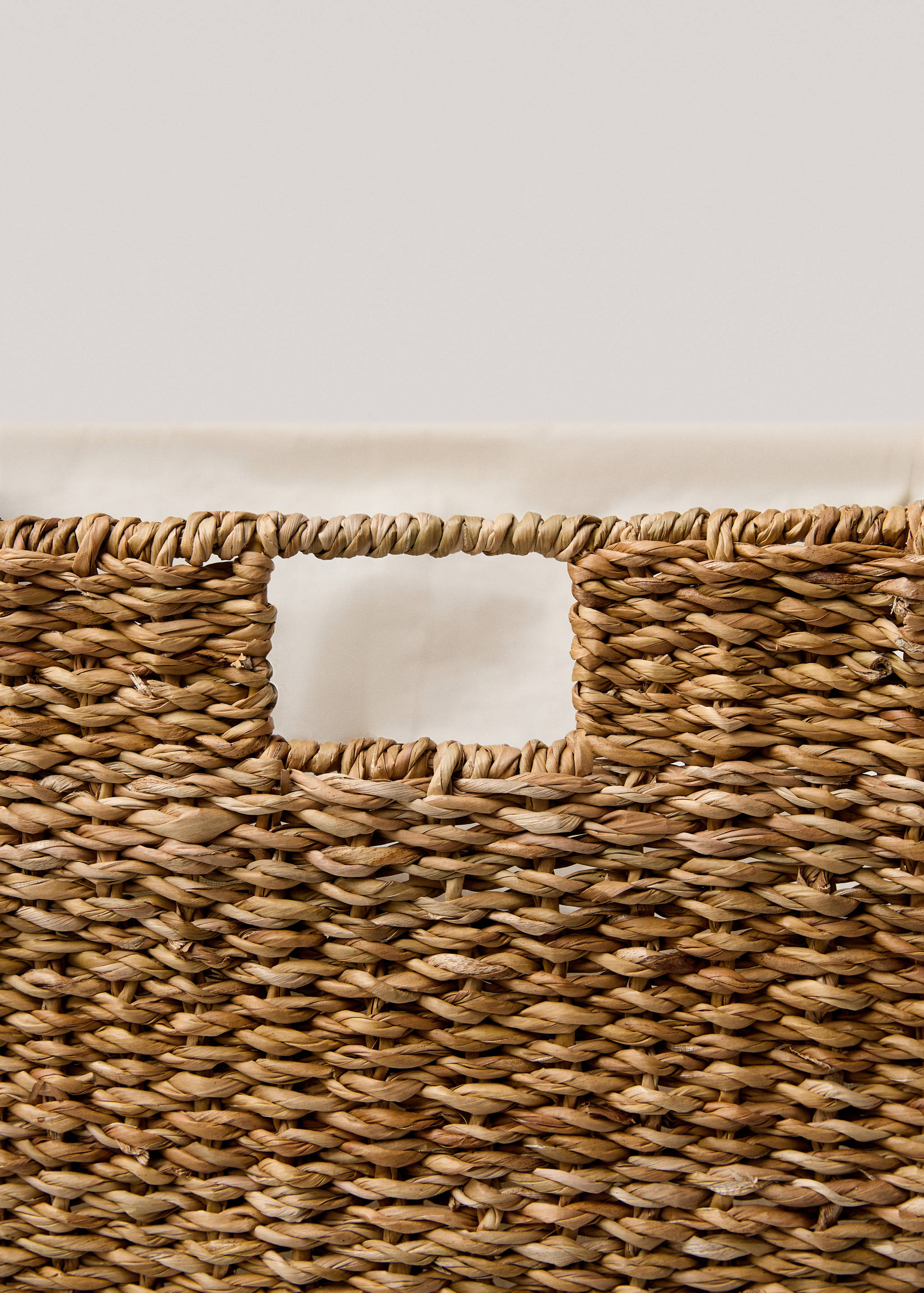 Natural fibre laundry basket 38x35x50cm - Details of the article 3