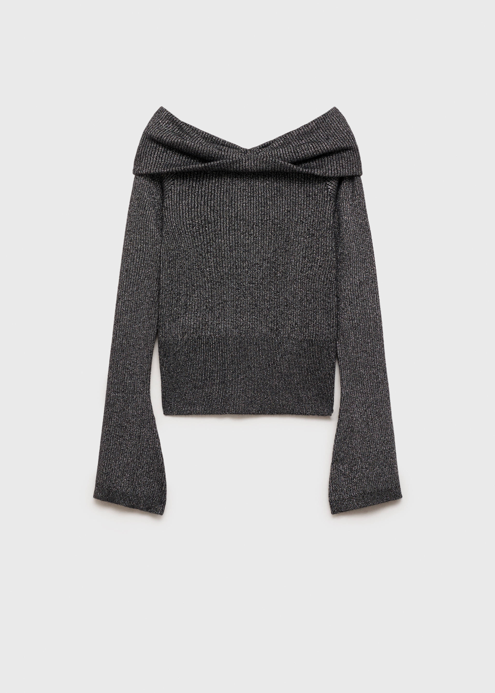 Lurex sweater with bare shoulders - Article without model